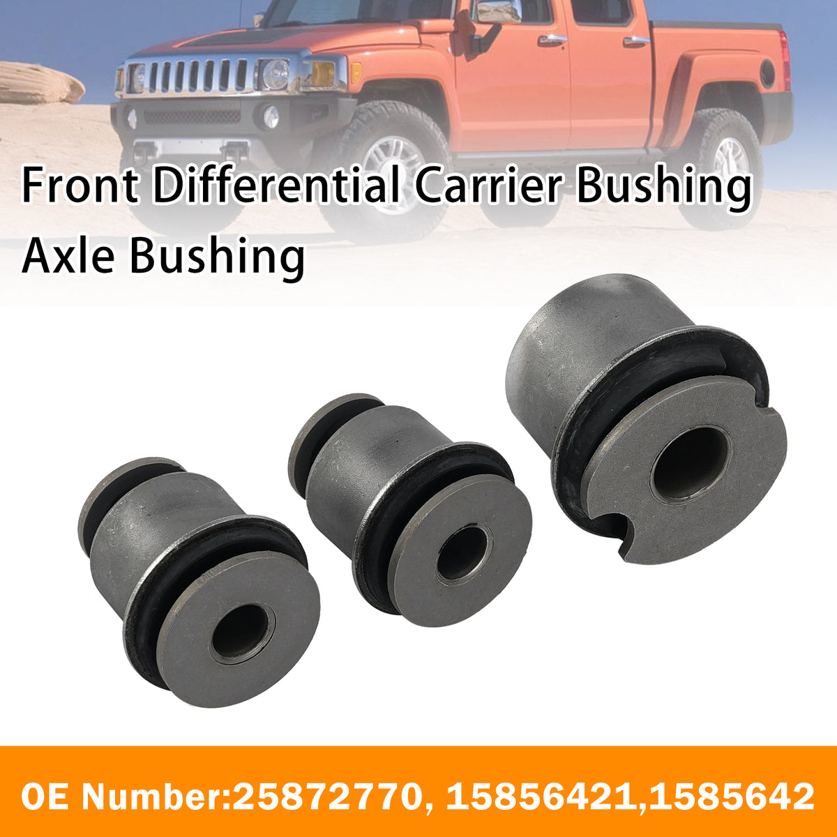 2006-2010 Hummer H3T 3Pcs Bushing Mount Frame Brace 25872770 15856421 Generic
