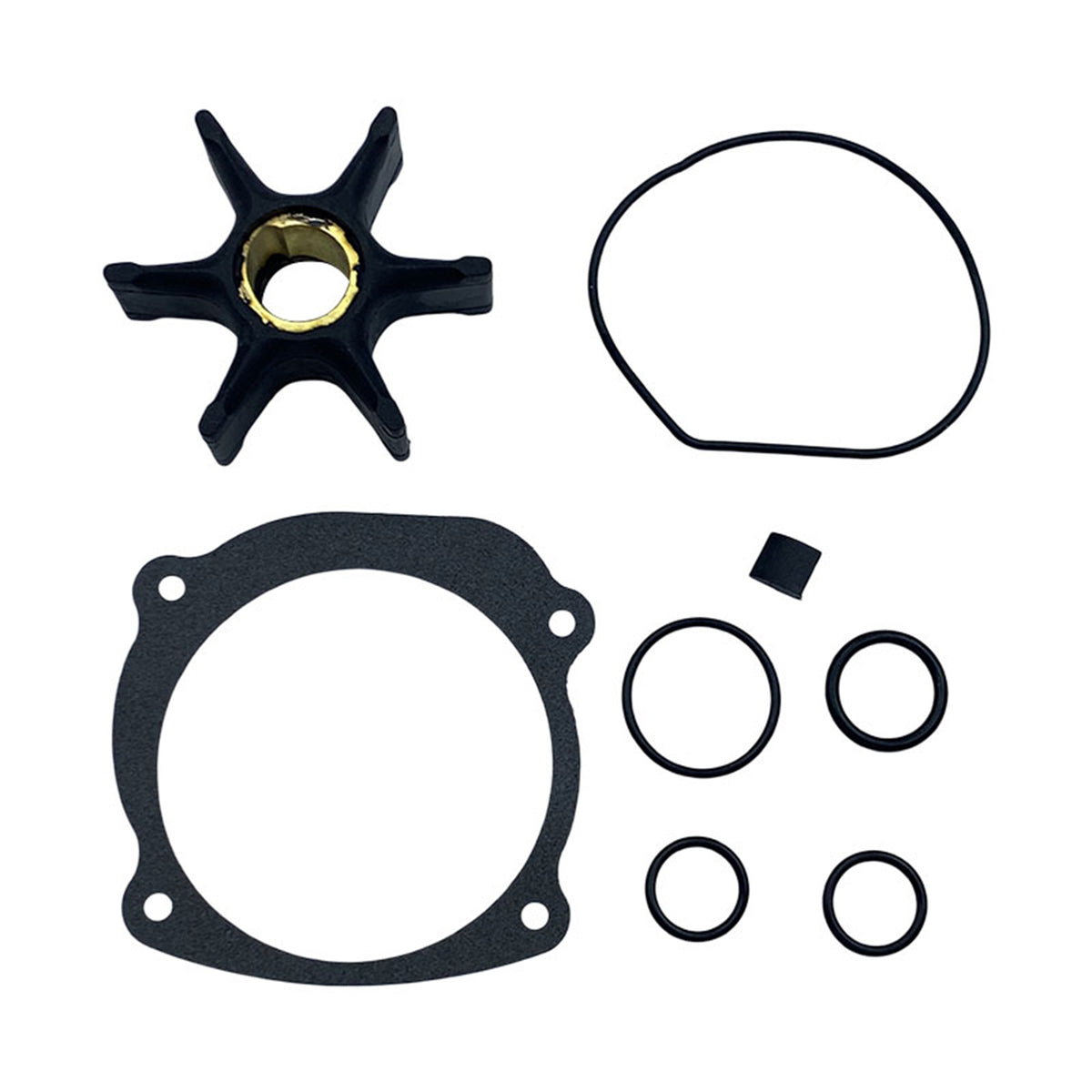Johnson Evinrude includes components: Water Pump Impeller Service Kit with Key Orings Water Pump Impeller Repair Kit Generic