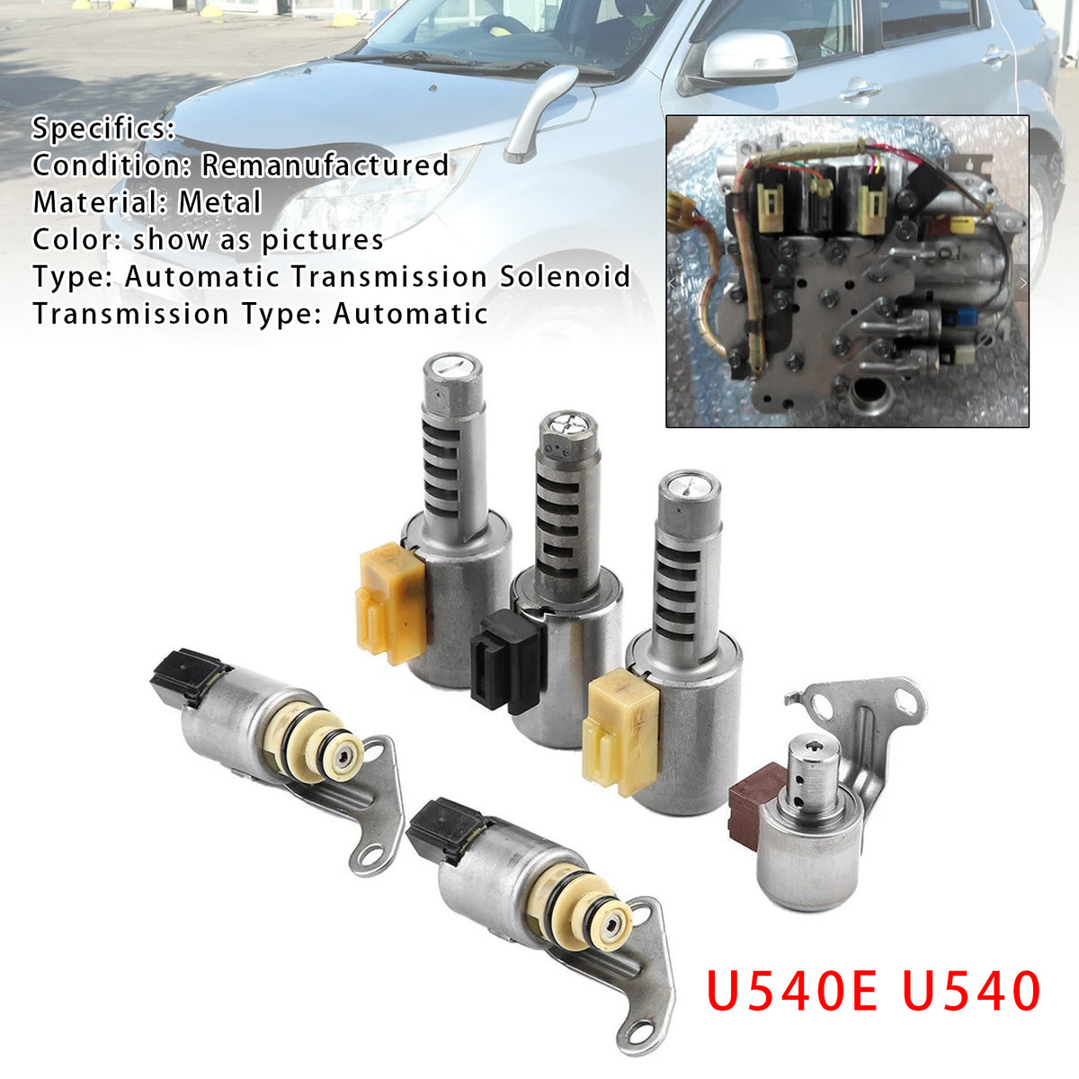 Toyota Paseo/Vios L4 1.4L 6PCS Automatic Transmission Solenoid Kit U540 A4LB1 Generic