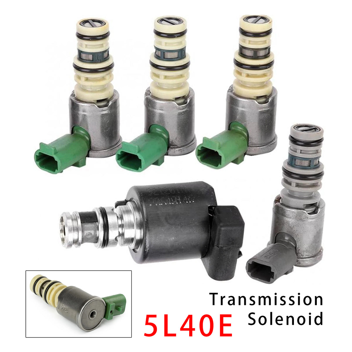 2004- GM & BMW models with the 5L40E Model Automatic Transmission 5x Transmission Solenoids 8683187 96022804 Generic