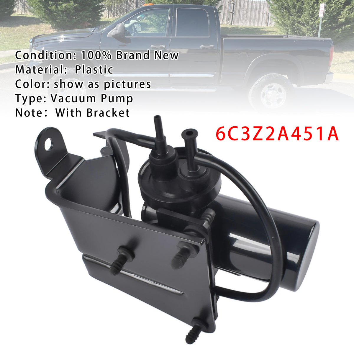2003-2004 Dodge 2500 5.9 L6 DIESEL FI -cc, Electric Vacuum Pump 6C3Z2A451A 904-214 53032373AC Generic