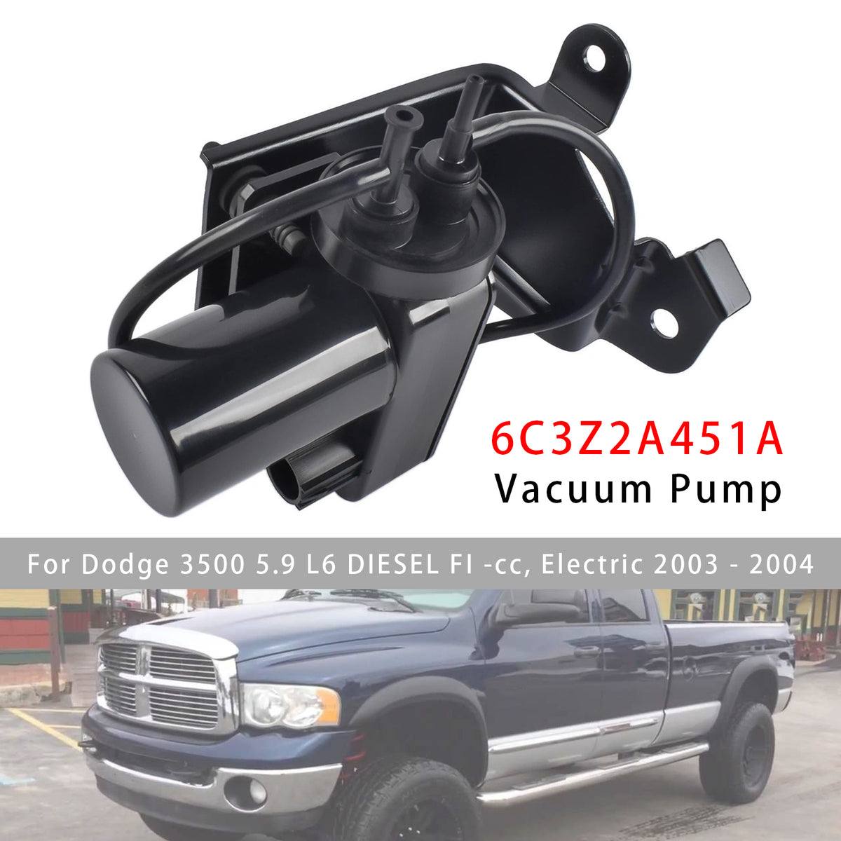 2003-2005 Ford Excursion 6.0 V8 DIESEL FI -cc, Electric Vacuum Pump 6C3Z2A451A 904-214 53032373AC Generic