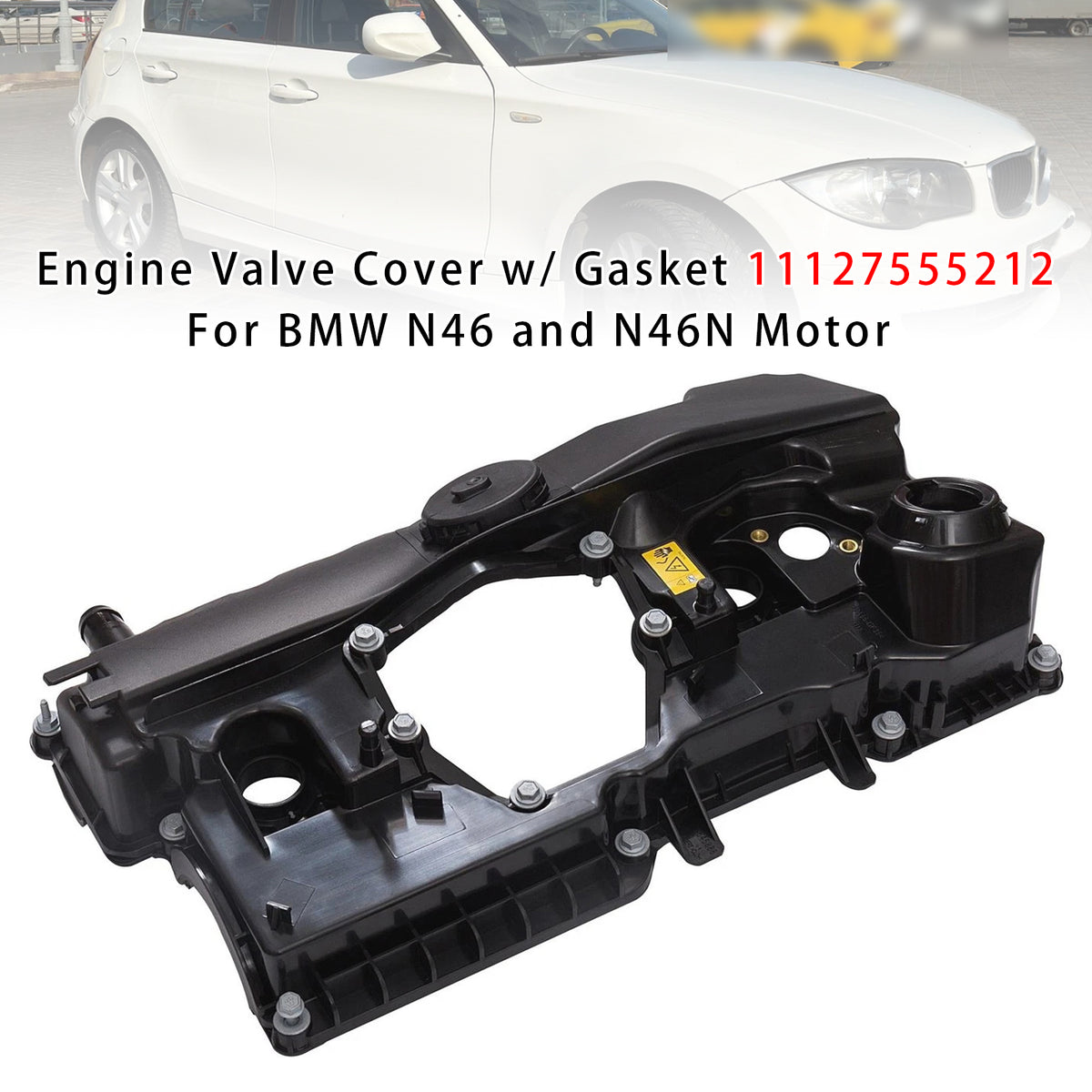 2012-2012 BMW 320i L4 2.0L N46N DOHC with Gasket Engine Valve Cover W Gasket 7555212 7553171 Generic
