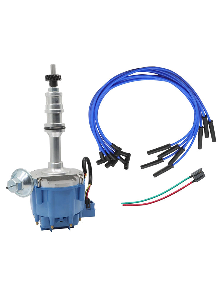 Ford BIG BLOCK FE V8 Distributor 332 352 360 406 427 428 & Spark Plug Wires 70072 170072 Generic