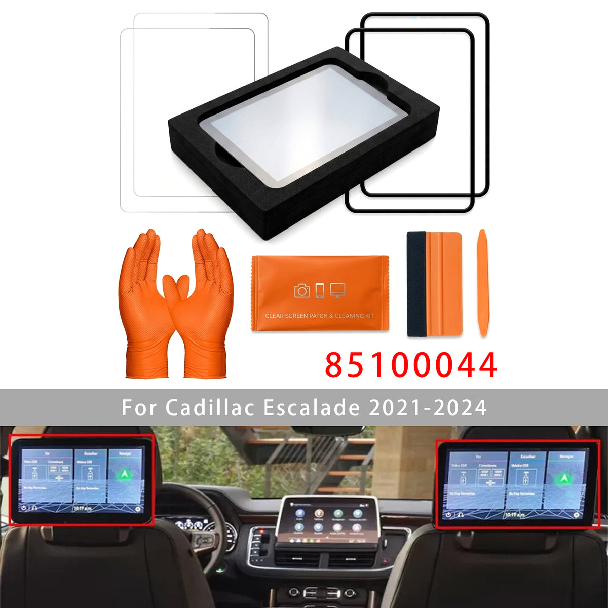 2021-2023 GMC Yukon Rear Seat Screen 12.6" LCD & Protect Cover Kit 85100043 84981266 Generic