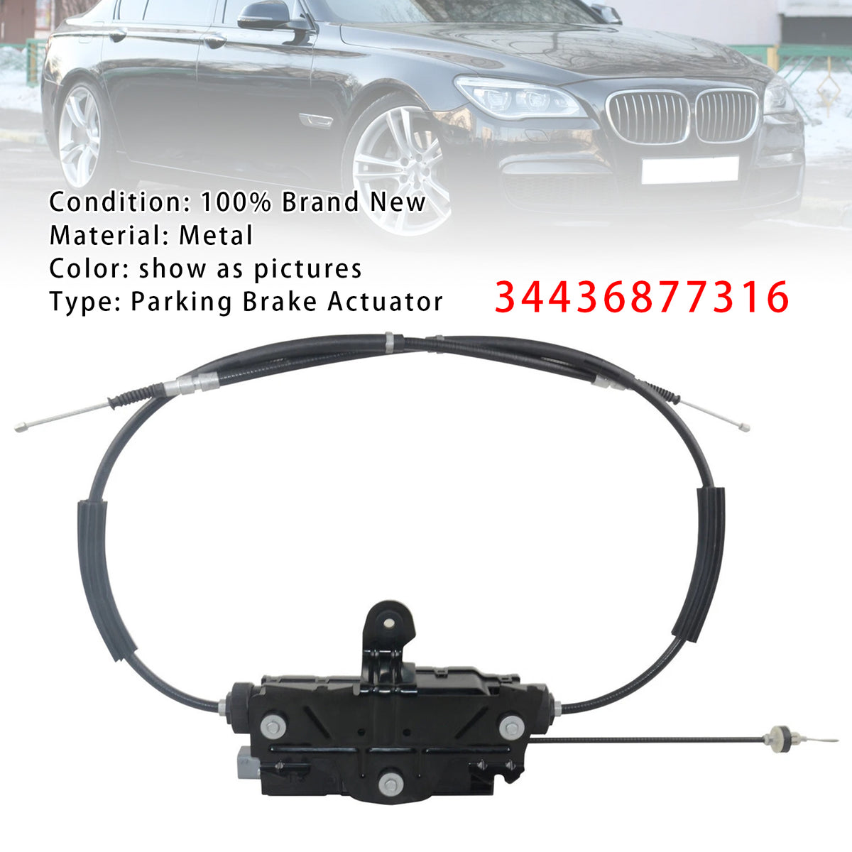 2009 BMW 750i F01 V8 4.8L Sedan With Control Unit Parking Brake Actuator W Control Unit 34436877316 6797789 Generic