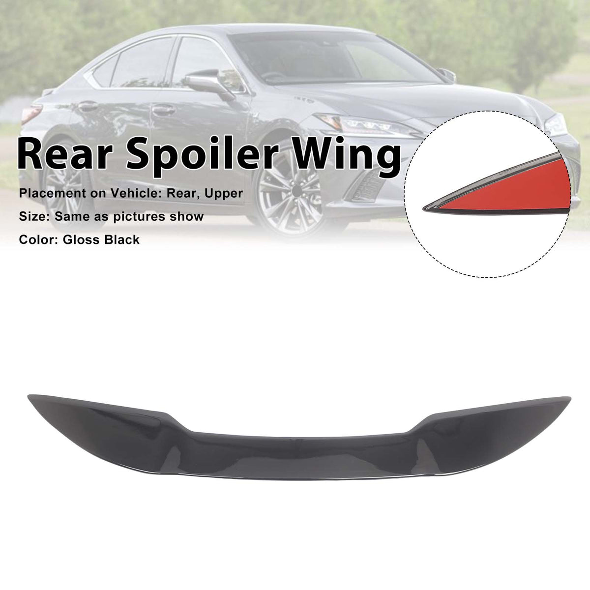 2019-2025 Lexus ES350 ES300h TRD Style Rear Spoiler Wing Generic