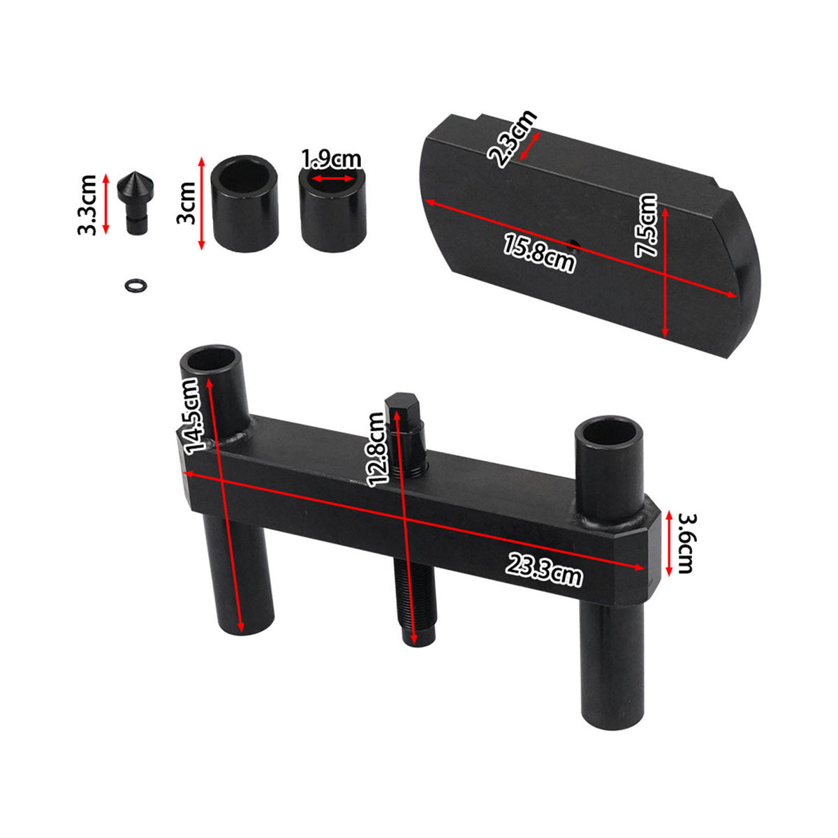 Cummins ISX, X15 Liner Press works on flat-top and grooved-top liners. Cylinder Liner Press Installer Tool 3162461 ST-269 Generic