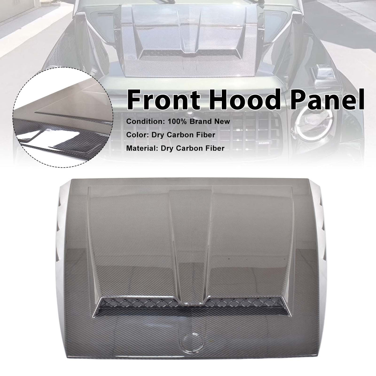 2019- Mercedes Benz G-Class W464 W465 Upgrade Brabus Style Front Hood Panel Generic