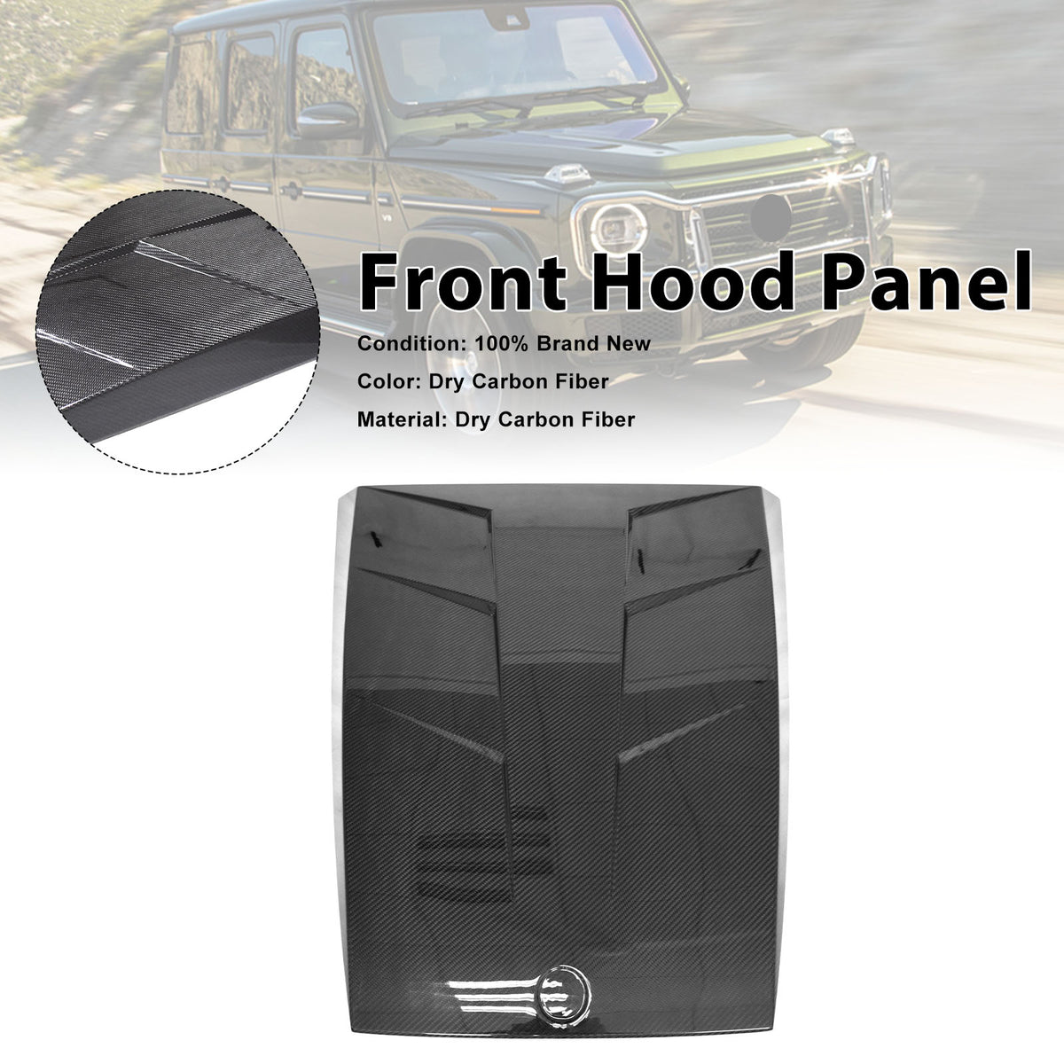 2019- Mercedes Benz G-Class W464 W465 Carbon Fiber Front Hood Panel Generic