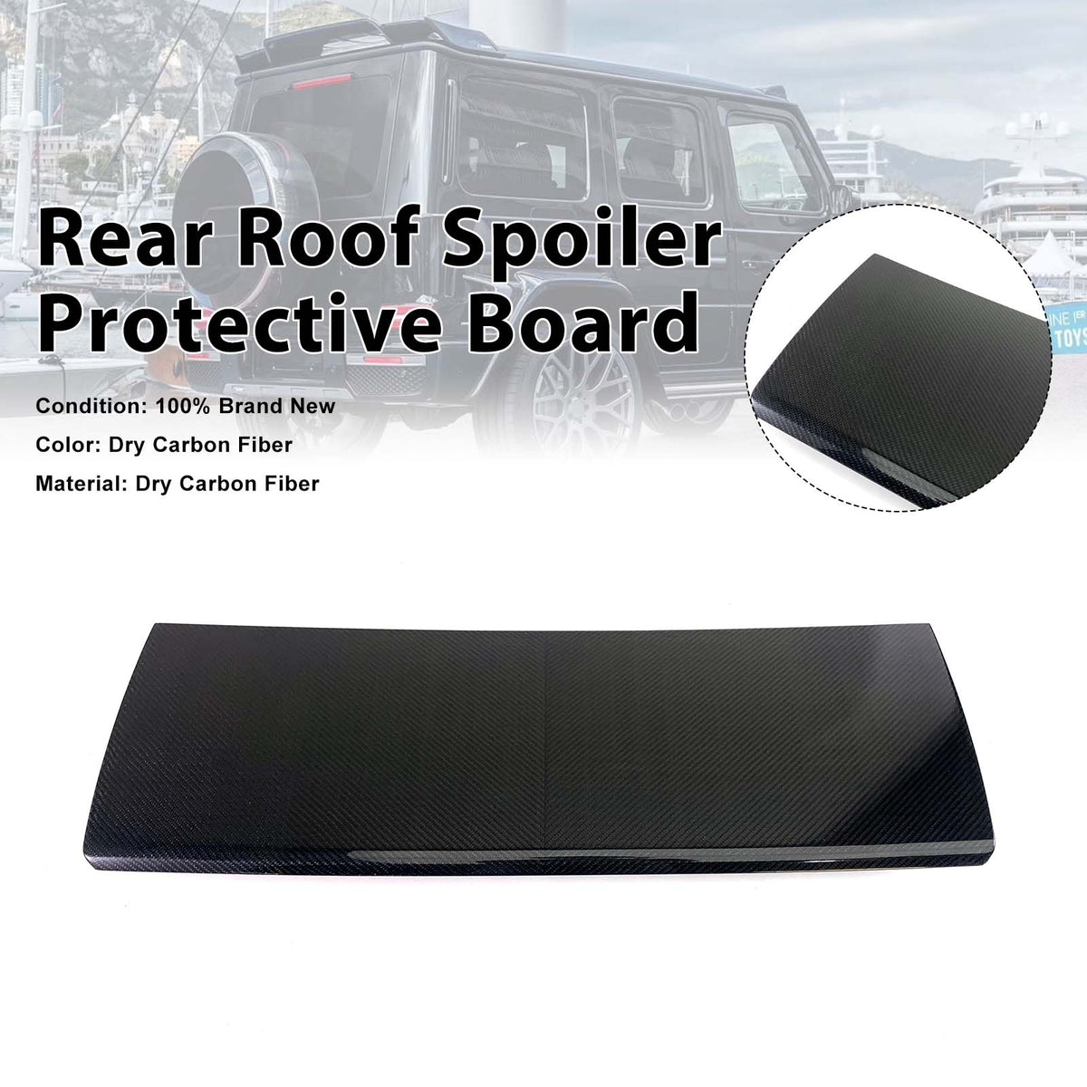 2025- Mercedes Benz G-Class W465 Carbon Fiber Rear Roof Spoiler Protective Board Generic
