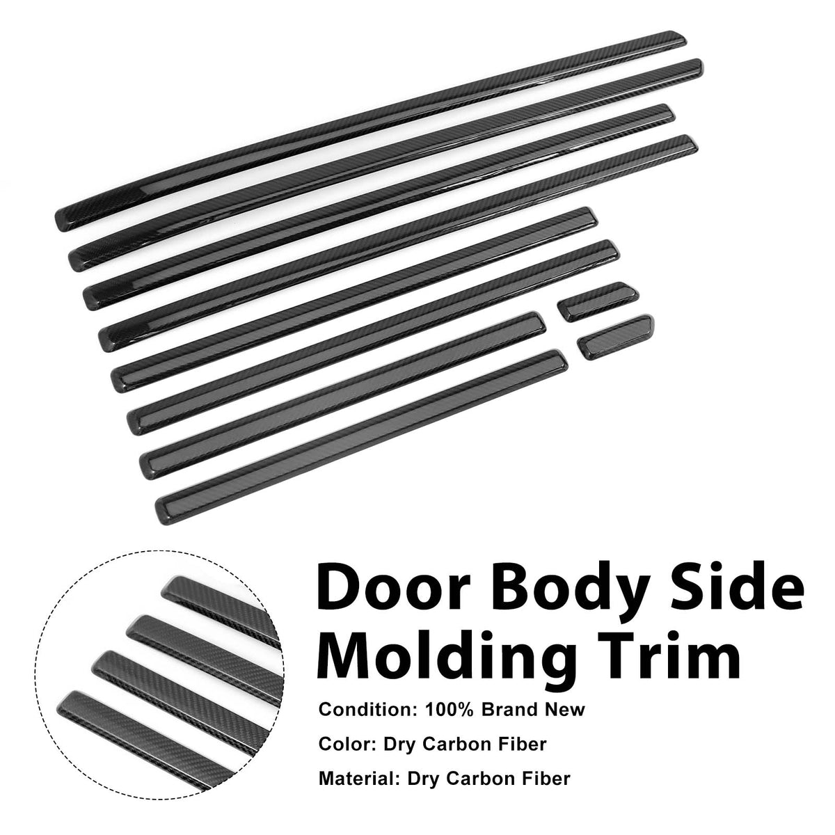 2019-2026 Mercedes Benz G-Class W464 W465 DRY CF Door Body Side Molding Trim Generic