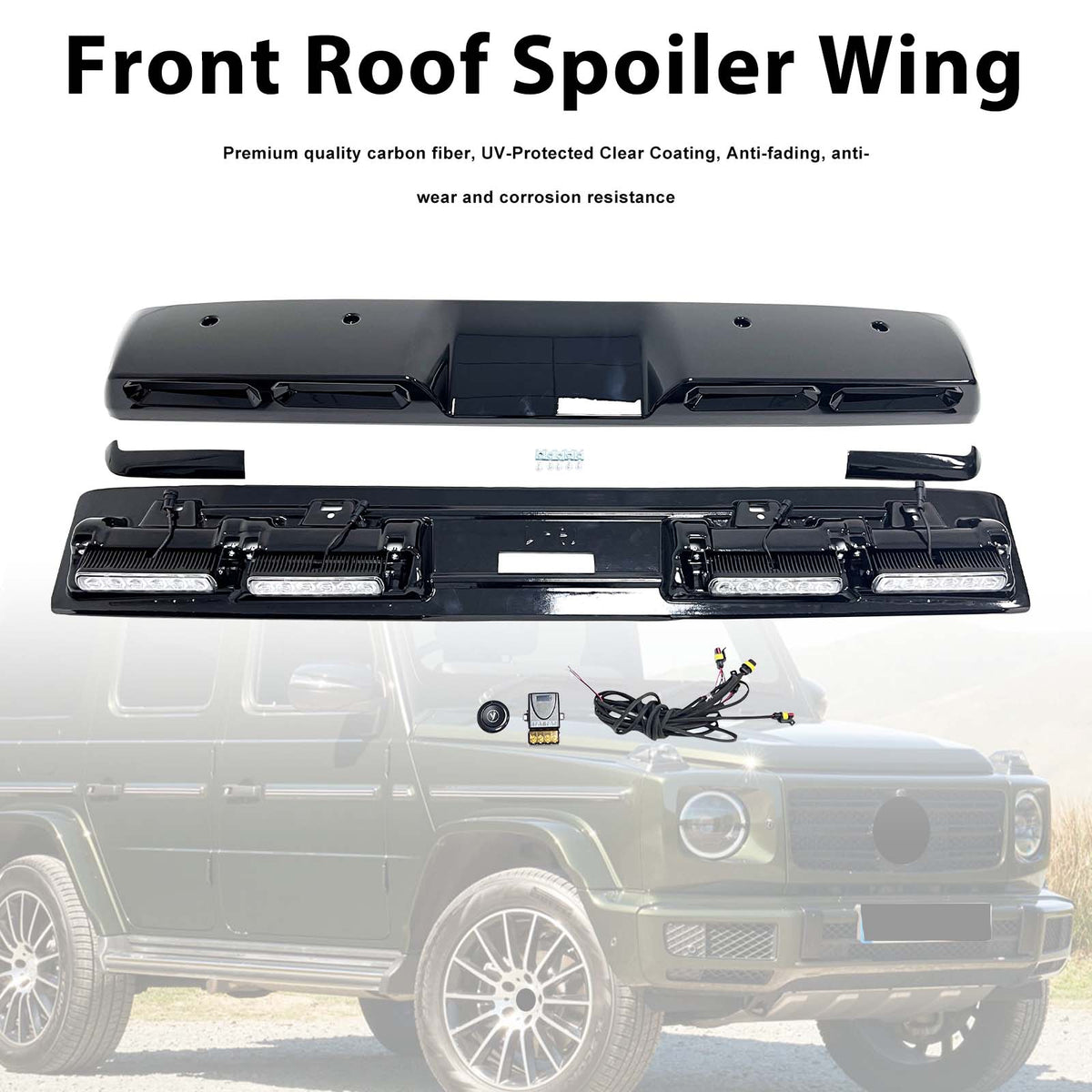 2025- Mercedes Benz G-Class W465 Brabus Style Front Roof Spoiler Wing Generic
