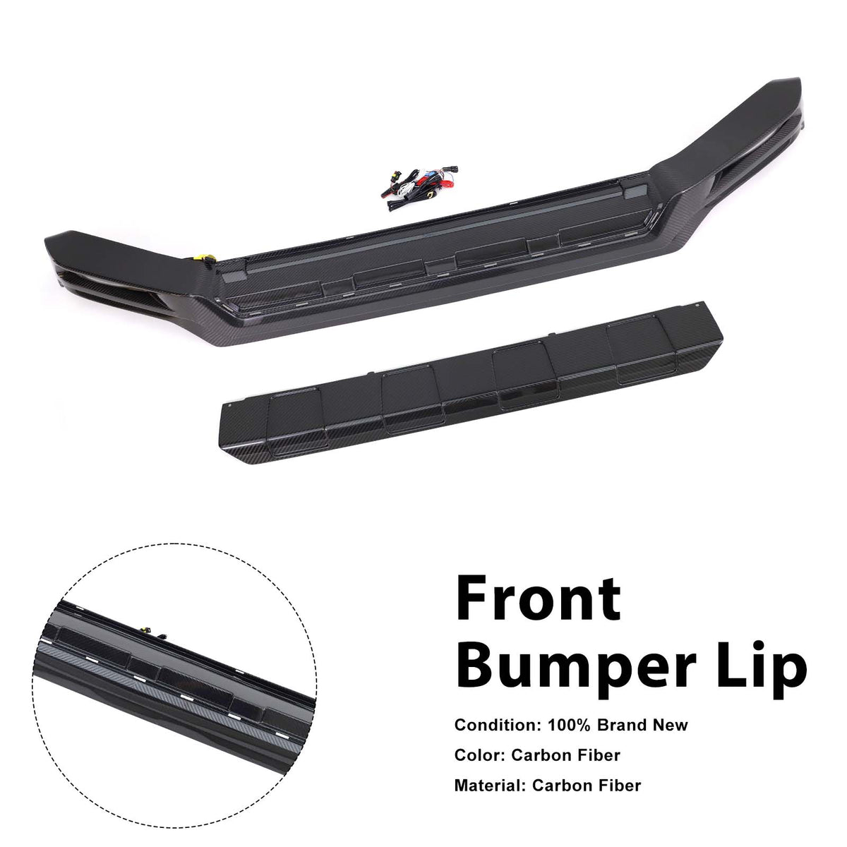 2019-2023 Mercedes Benz G-Class W464 W463A Carbon Fiber Front Bumper Lip Generic