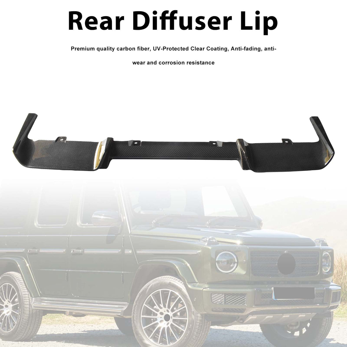 2019-2023 Mercedes Benz G-Class W464 W463A Dry Carbon Rear Diffuser Lip Generic