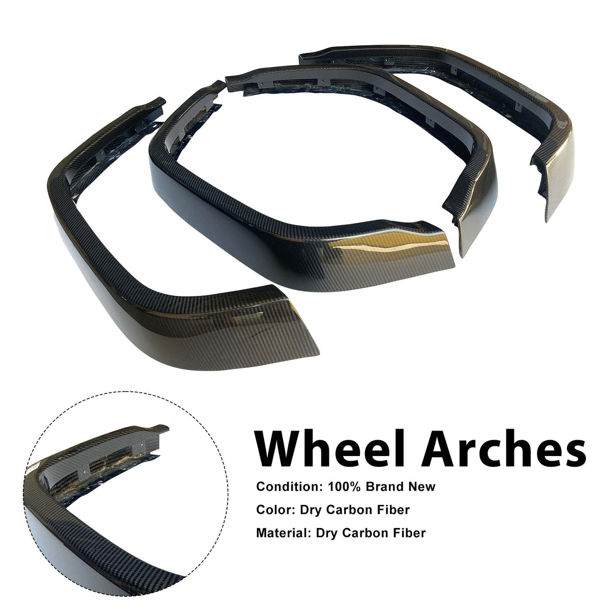 2019-2023 Mercedes Benz G-Class W464 W463A Dry Carbon Front Rear Wheel Arches Generic