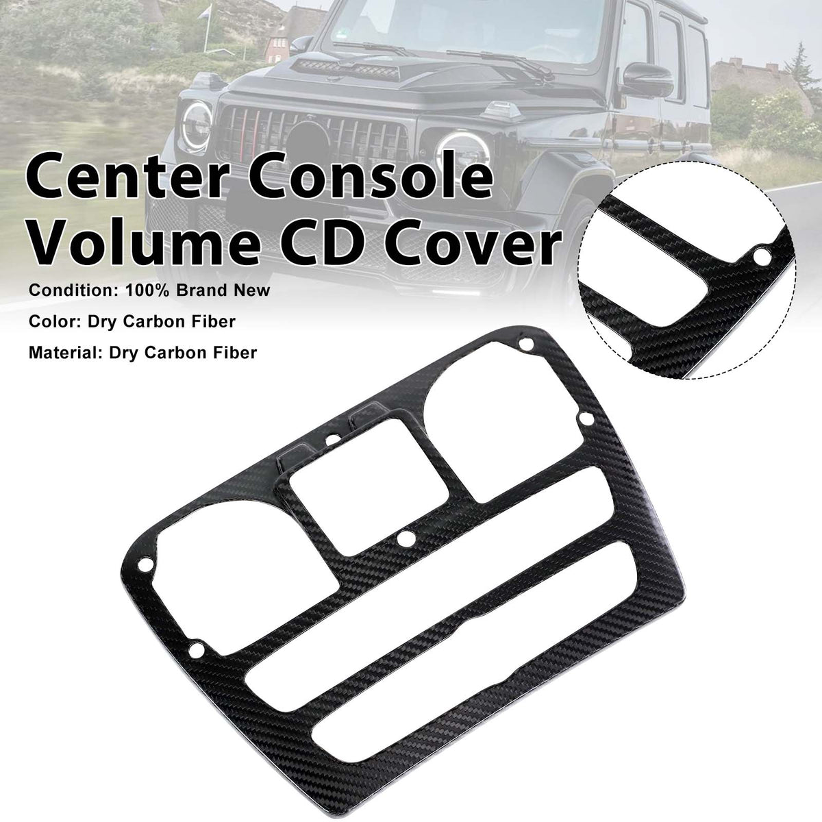 2019-2023 Mercedes Benz G-Class W464 W463A Carbon Fiber Center Console Volume CD Cover Generic