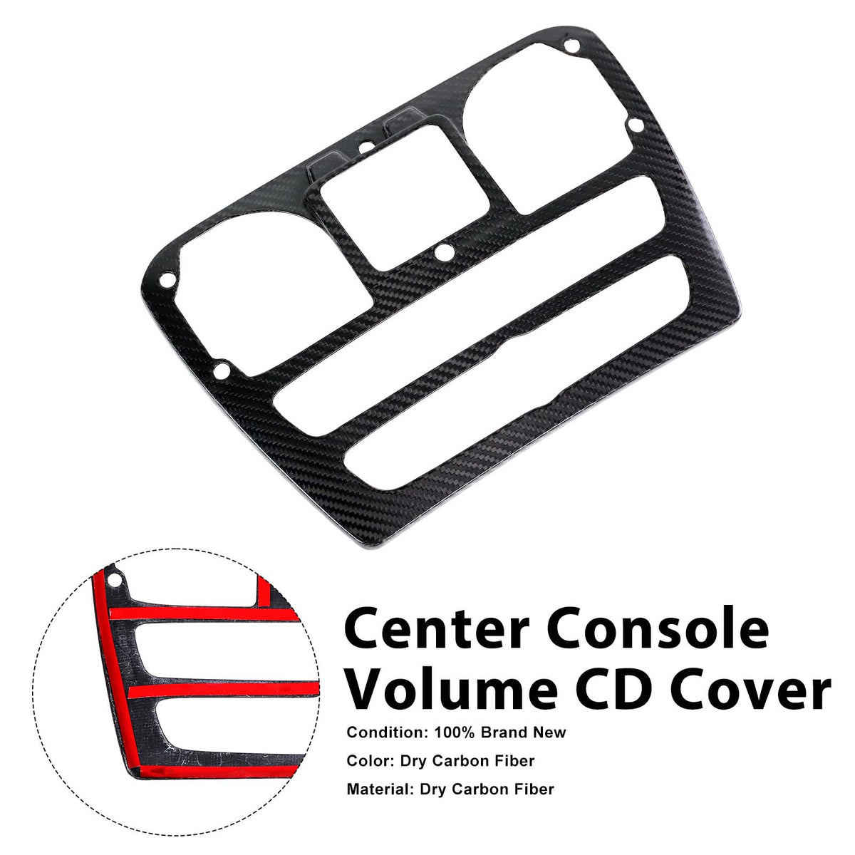 2019-2023 Mercedes Benz G-Class W464 W463A Carbon Fiber Center Console Volume CD Cover Generic