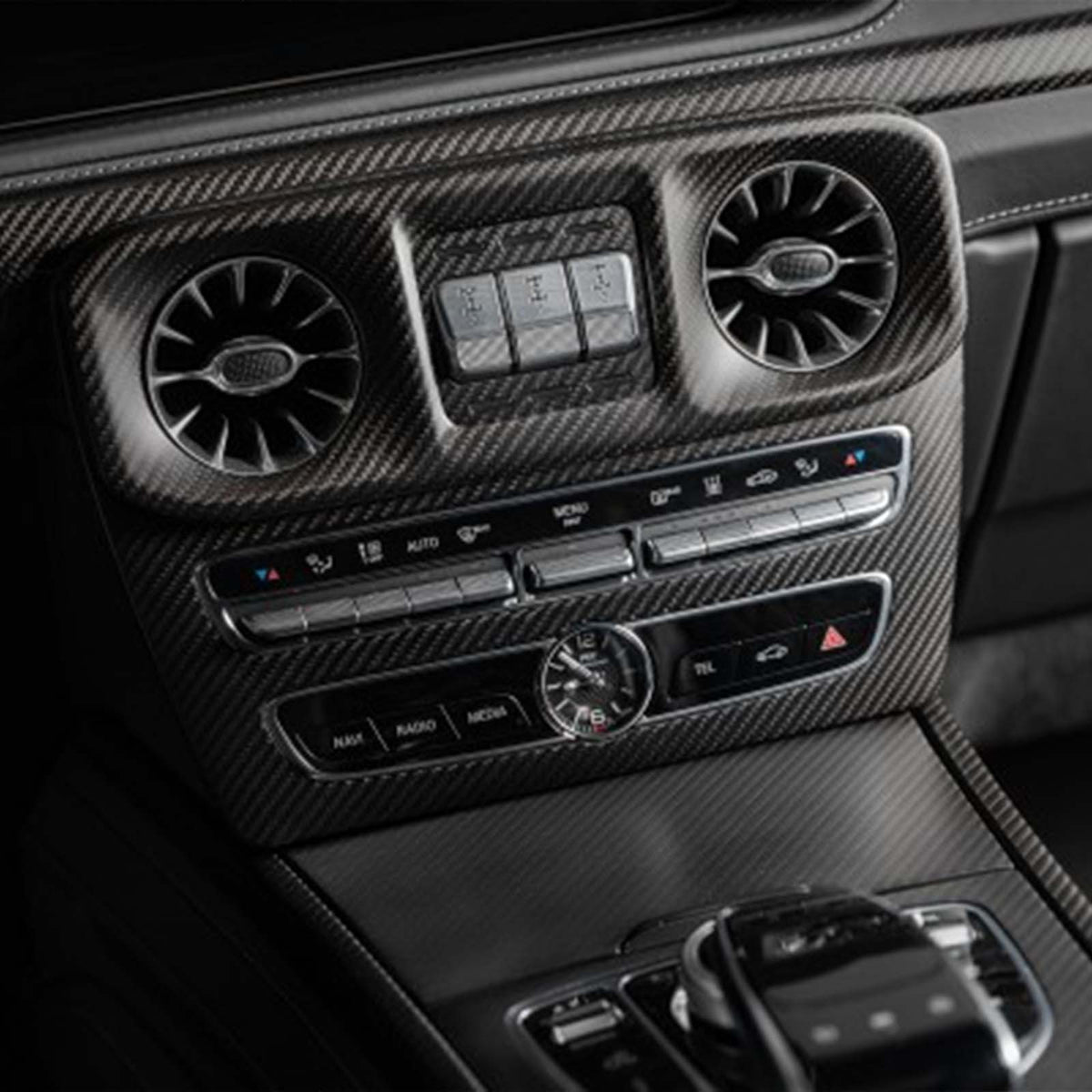 2019-2023 Mercedes Benz G-Class W464 W463A Carbon Fiber Center Console Volume CD Cover Generic