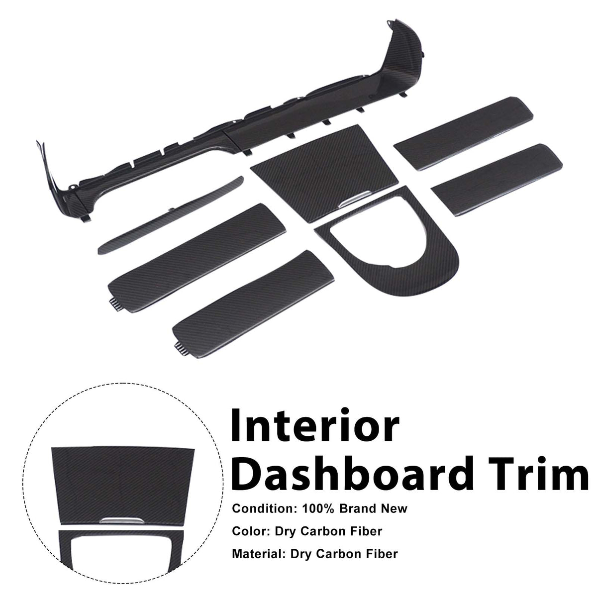 2019-2023 Mercedes Benz G-Class W464 W463A Dry Carbon Interior Dashboard Trim Generic