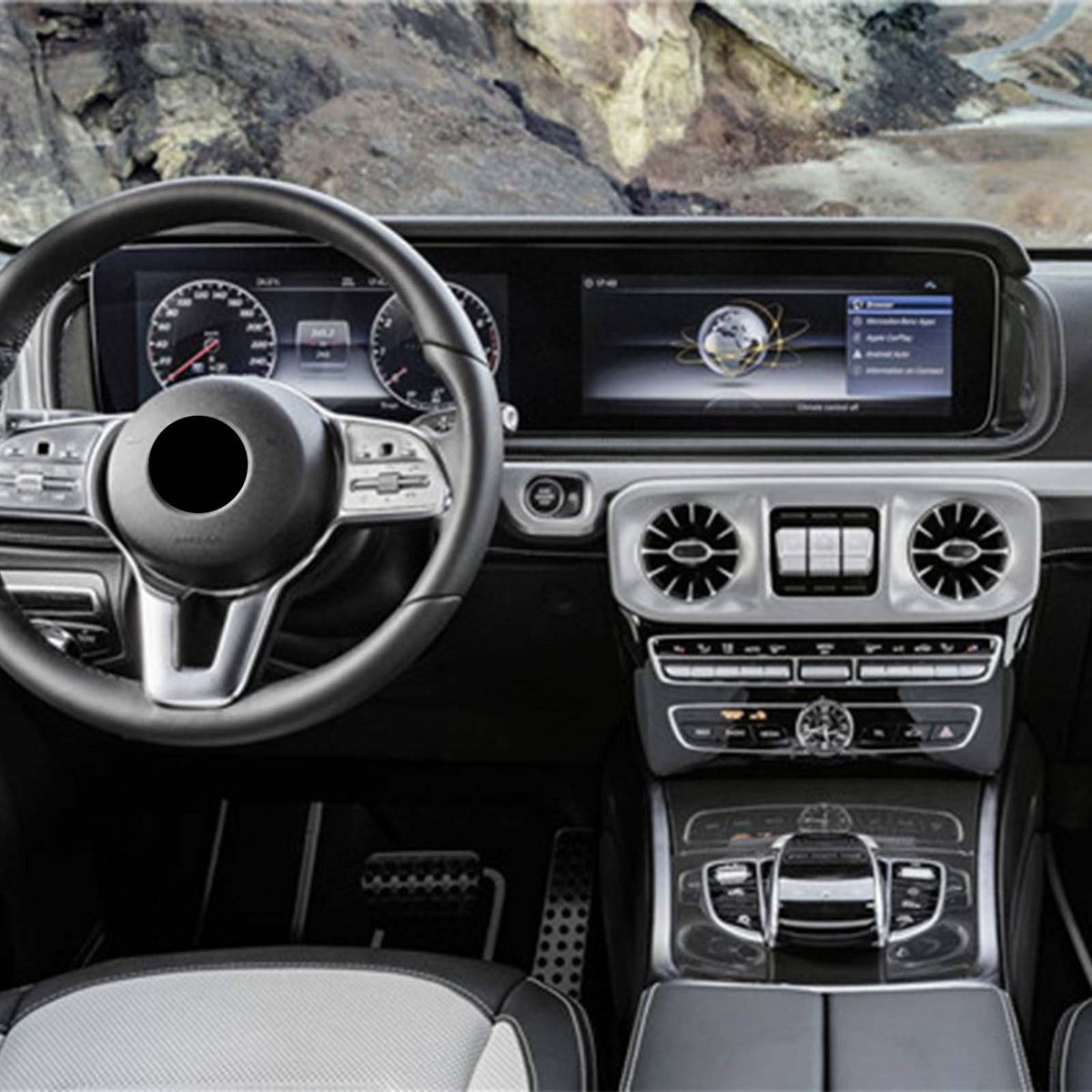 2019-2023 Mercedes Benz G-Class W464 W463A Dry Carbon Interior Dashboard Trim Generic