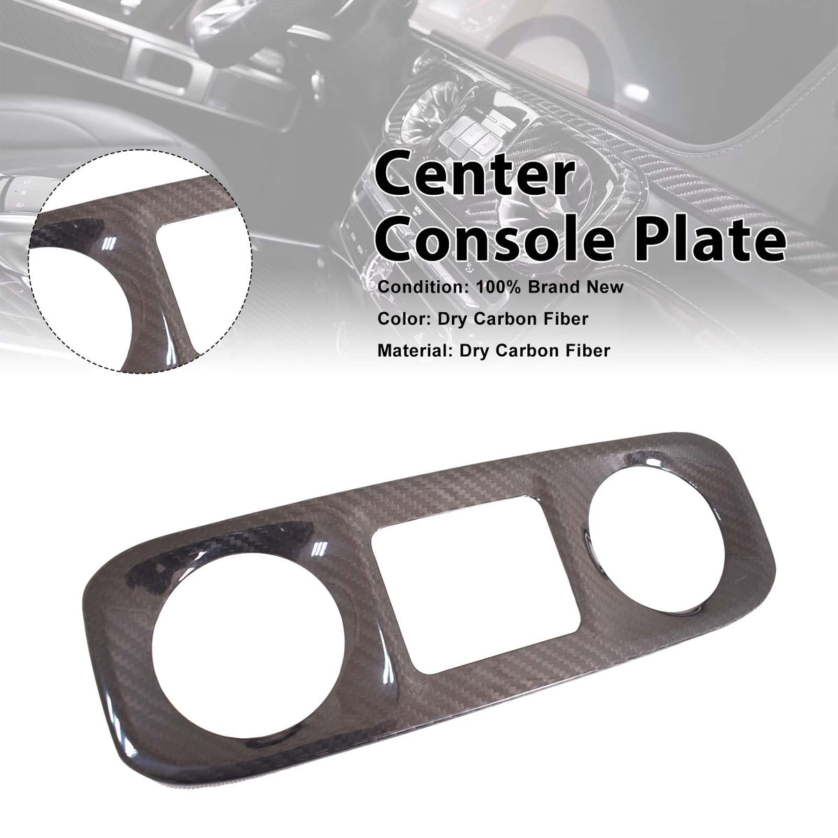 2019-2023 Mercedes Benz G-Class W463A W464 Carbon Fiber Center Console Plate Generic