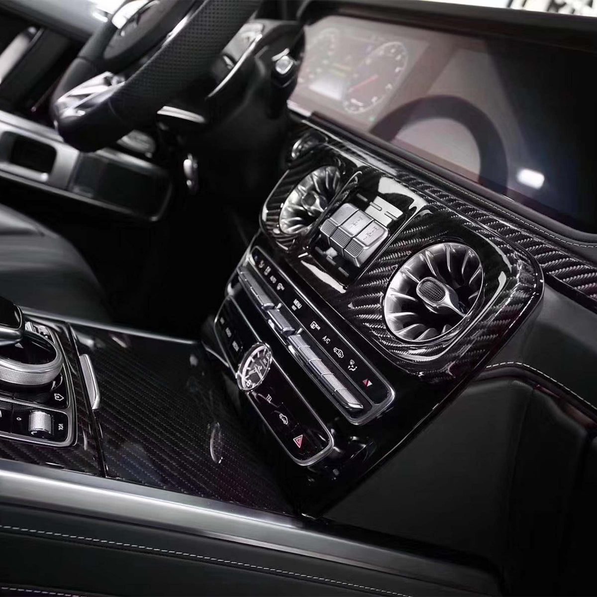 2019-2023 Mercedes Benz G-Class W463A W464 Carbon Fiber Center Console Plate Generic