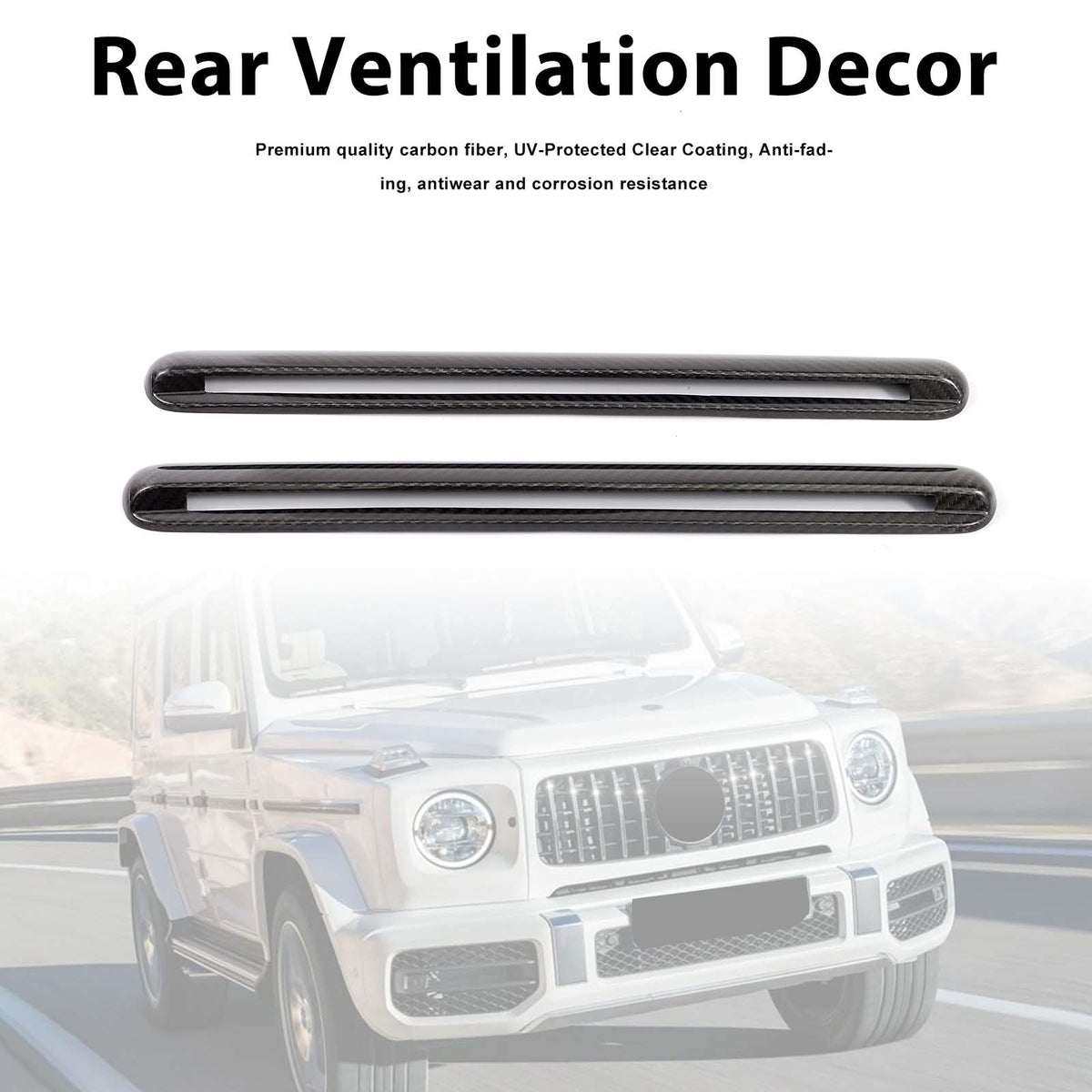 2019-2023 Mercedes Benz G-Class W463A W464 Dry Carbon Side Air Vent Cover D-Pillar Generic