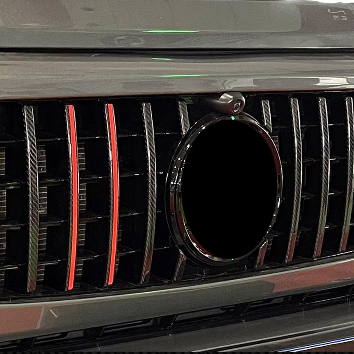 2019-2023 Mercedes Benz G-Class W463A W464 G63 Upgrade B900 Rocket Style Carbon Fiber Front Grille Trim Cover Generic