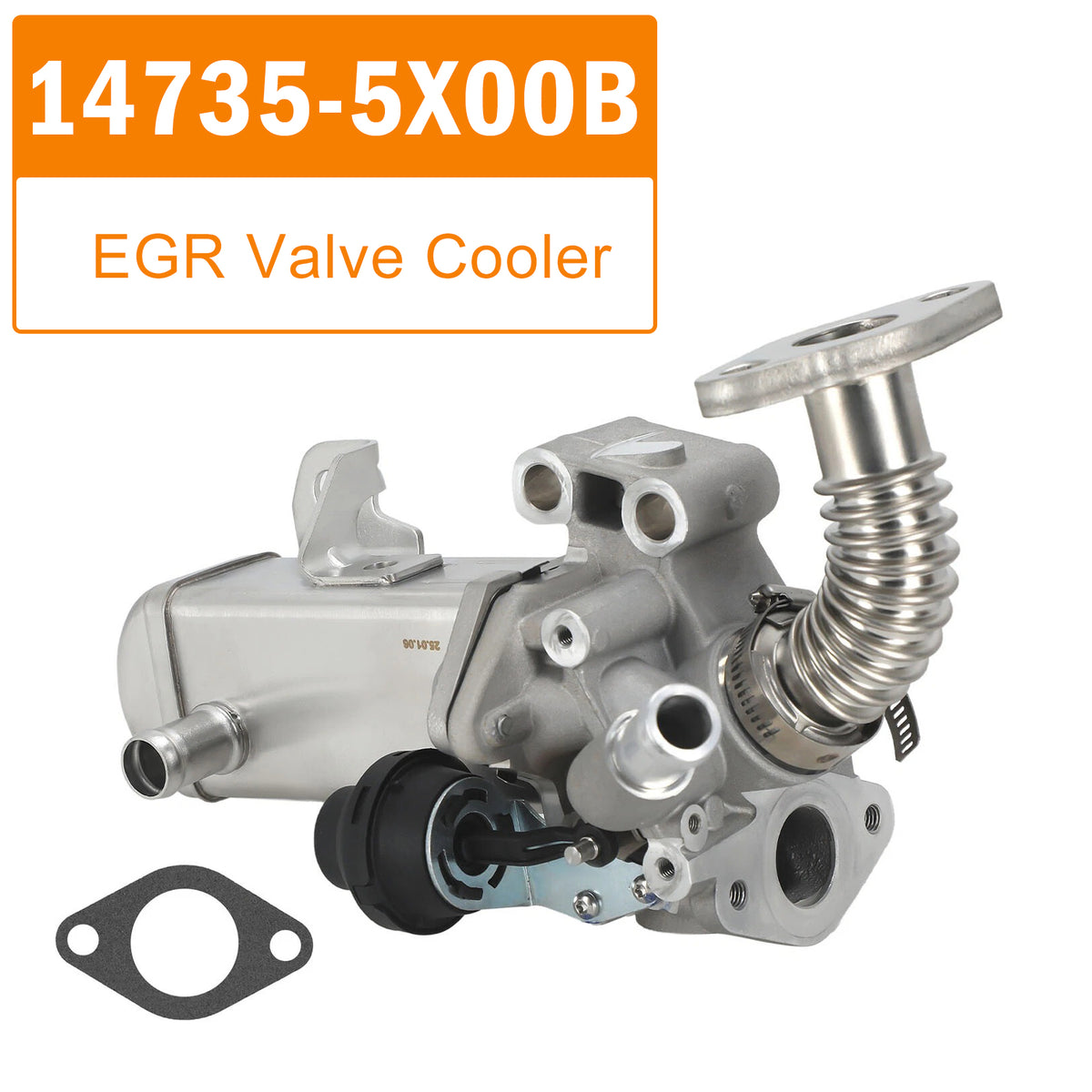 2010-2012 Nissan Pathfinder R51 2.5 dCi 4WD SUV EGR Valve Cooler 147355X00A 14735-5X00B Generic
