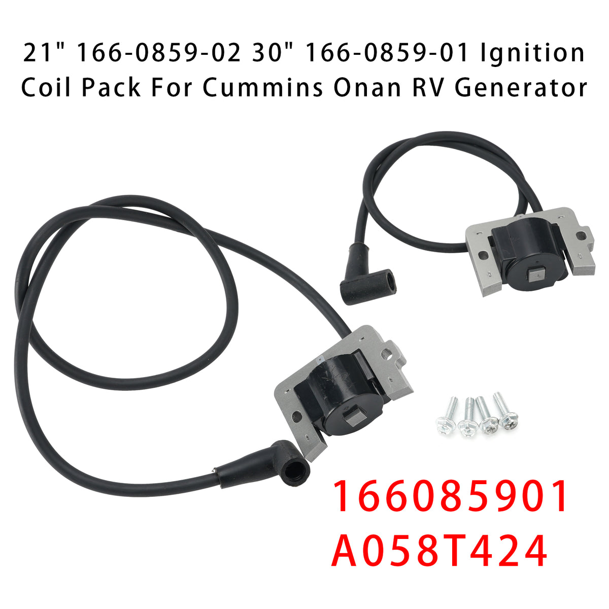 Cummins Onan RV Generator HGJAB Spec J-M 21" 30" Ignition Coil Pack A058T425 166-0859-01 Generic
