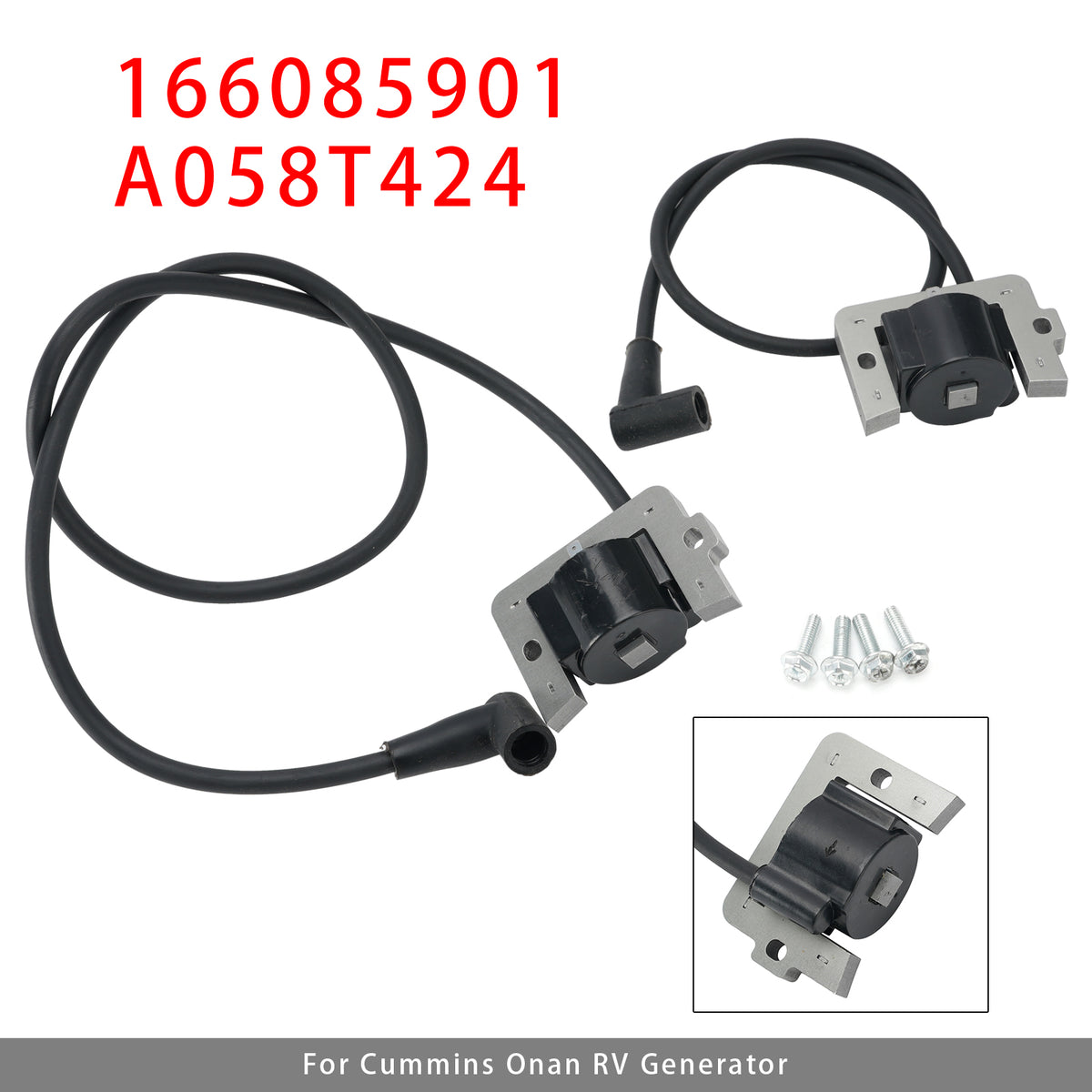Cummins Onan RV Generator HGJAF Spec:Spec:A-C 21" 30" Ignition Coil Pack A058T425 166-0859-01 Generic