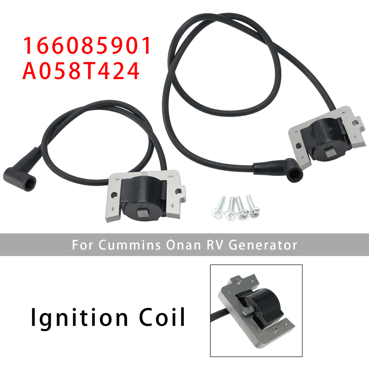 Cummins Onan RV Generator HGJAE Spec A-E 21" 30" Ignition Coil Pack A058T425 166-0859-01 Generic
