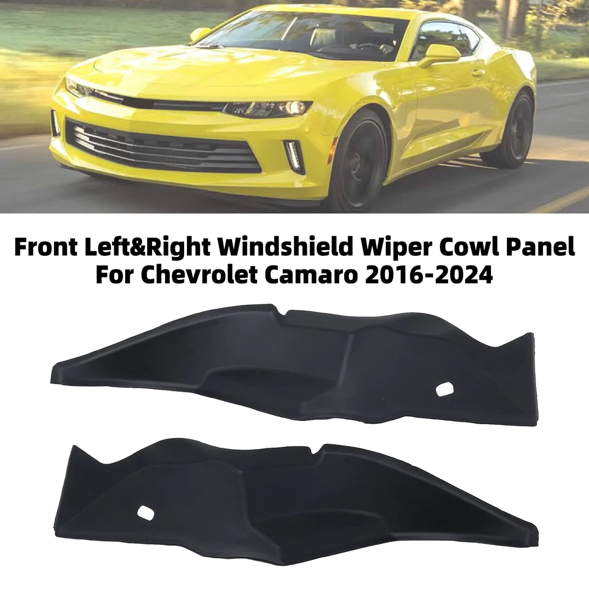 2016-2024 Chevrolet Camaro Front Left & Right Windshield Wiper Cowl Panel 84154466 84154467 Generic