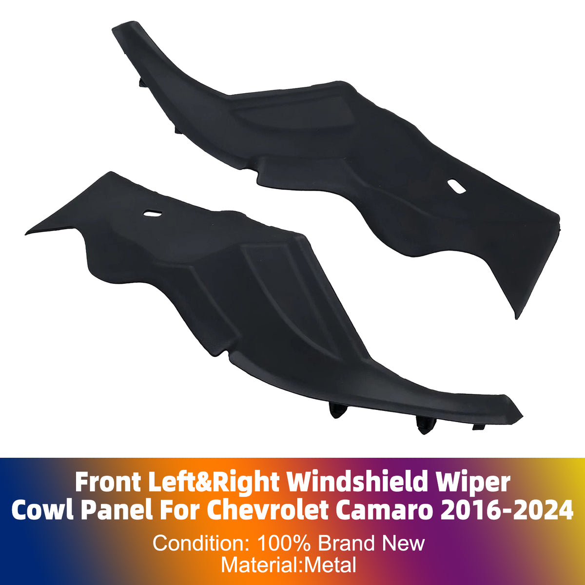 2016-2024 Chevrolet Camaro Front Left & Right Windshield Wiper Cowl Panel 84154466 84154467 Generic