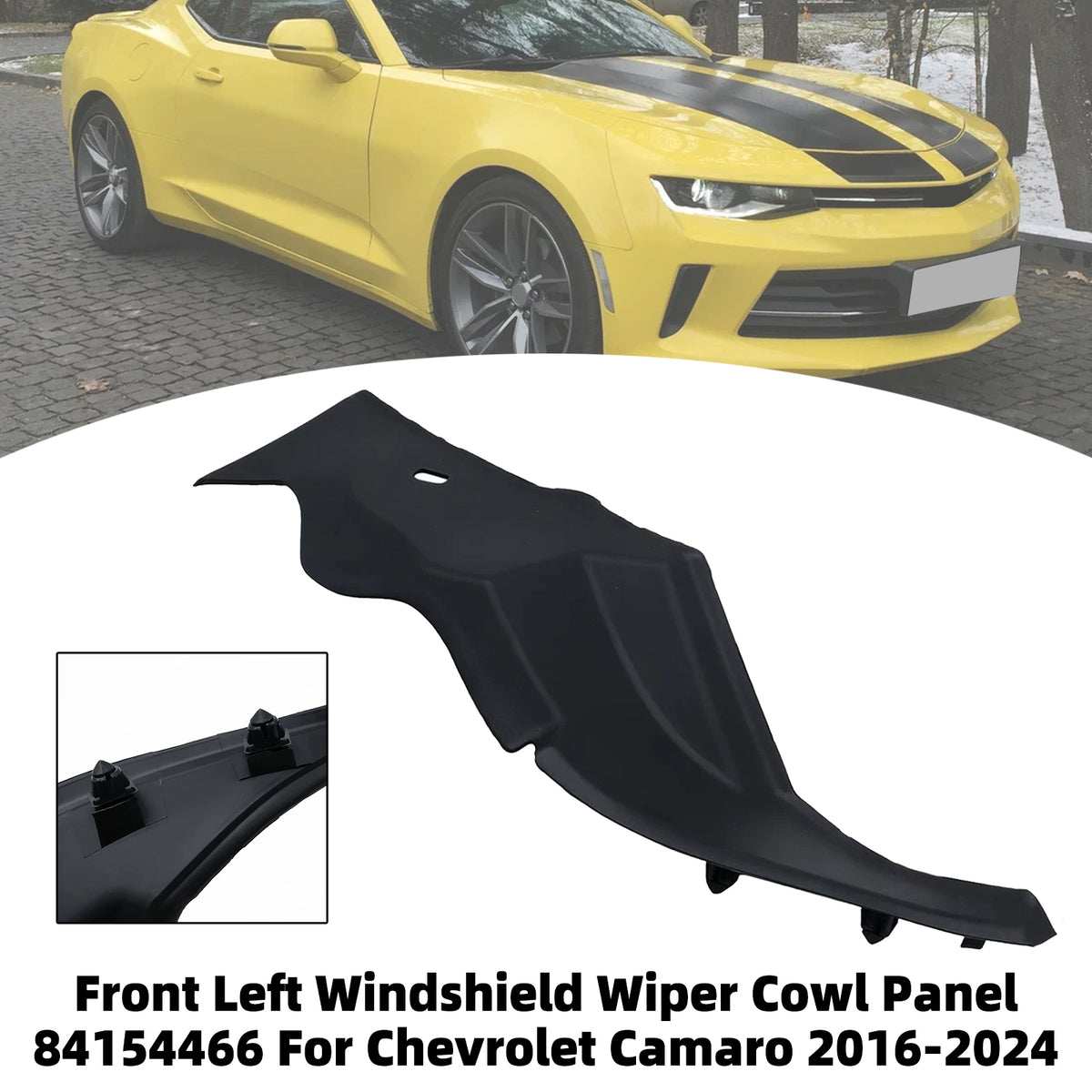 2016-2024 Chevrolet Camaro Front Left Windshield Wiper Cowl Panel 23334887 84054157 Generic