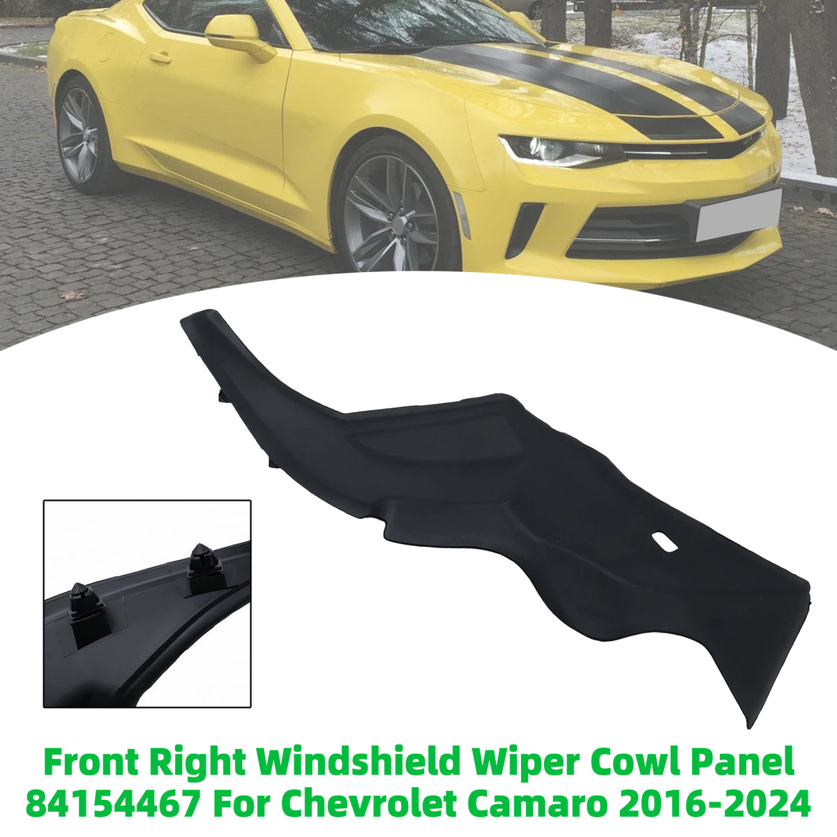 2016-2024 Chevrolet Camaro Front Right Windshield Wiper Cowl Panel 84054158 84154467 Generic