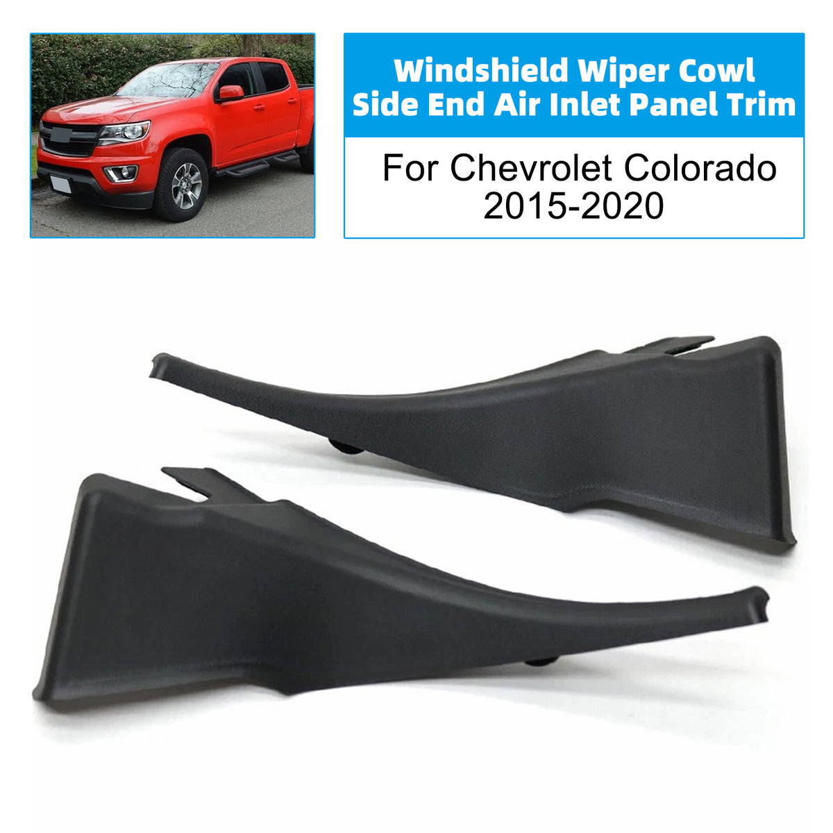 2015-2022 Canyon Windshield Wiper Cowl Side End Air Inlet Panel Trim 22897424 22897425 Generic