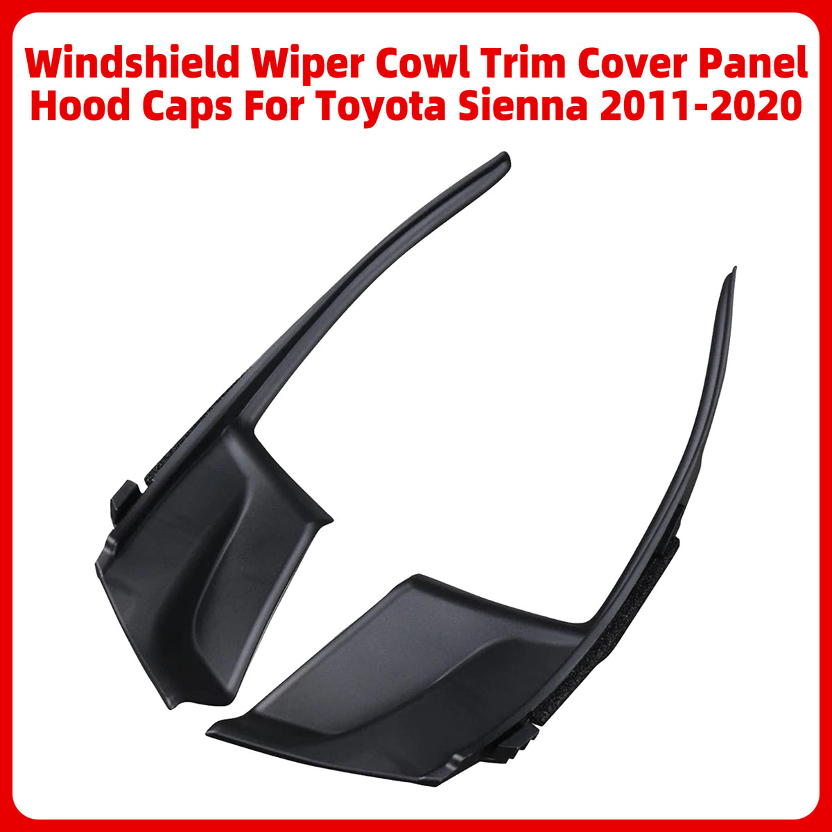 2011-2020 Toyota Sienna Windshield Wiper Cowl Trim Cover Panel Hood Caps 5386708020 5386608020 Generic