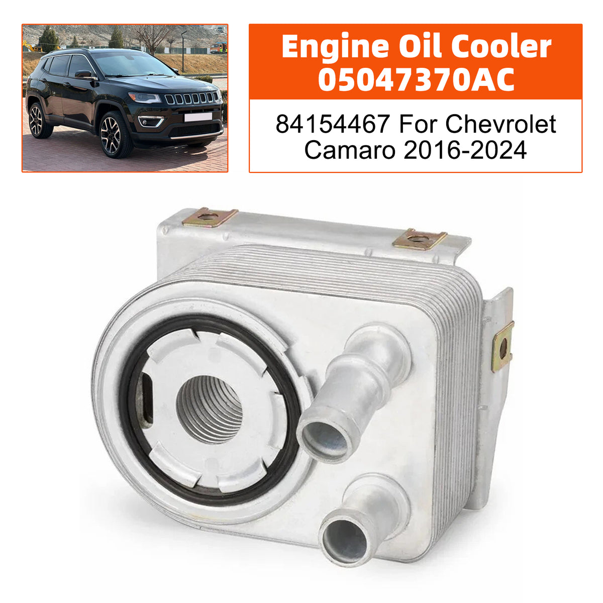 2017-2021 Jeep Compass 2.4L Engine Only Engine Oil Cooler 05048119AD 05048119AA Generic