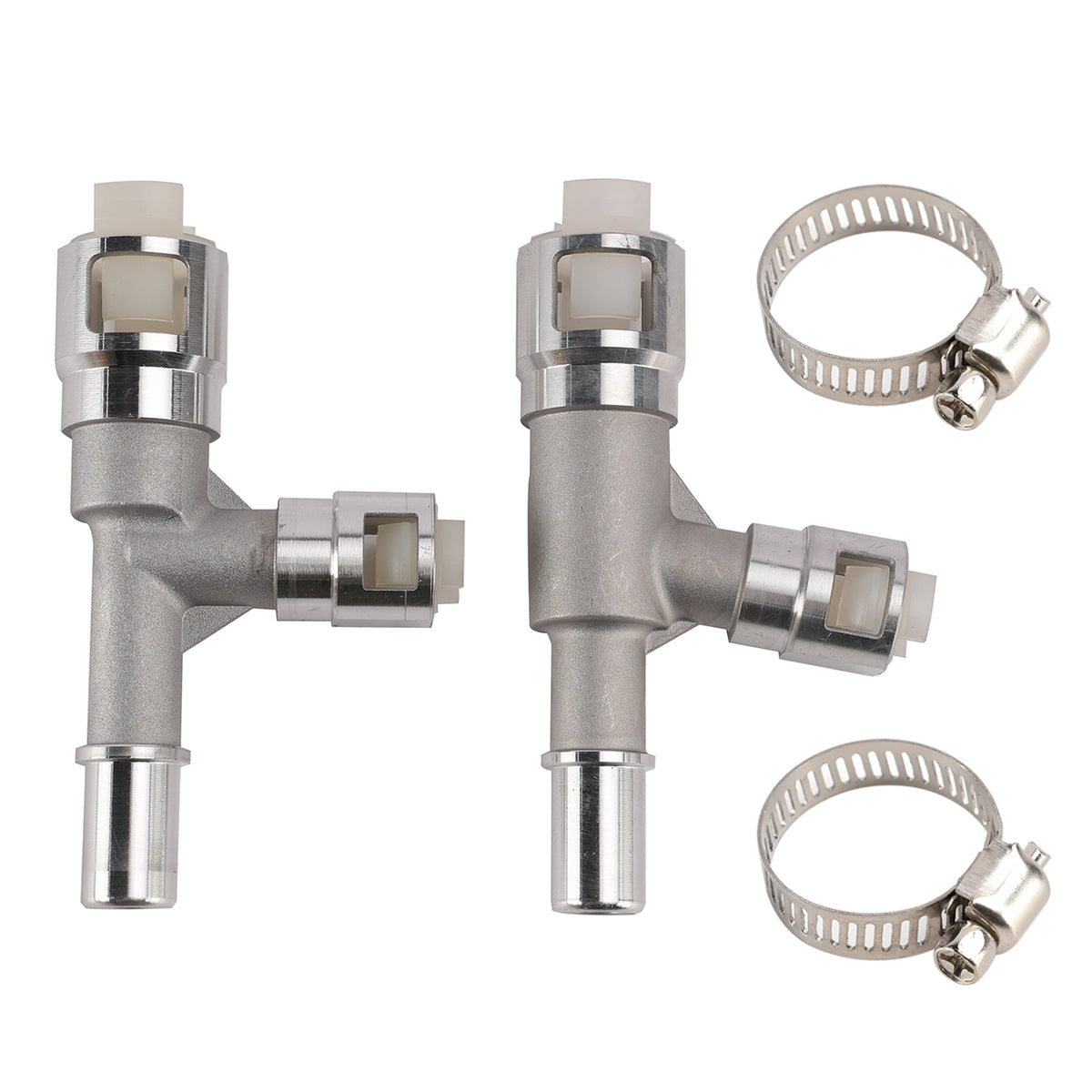 2001-2006 Chevrolet Silverado 3500 V8 6.6L 2pcs Metal Heater Hose Connector 800-414HP 800-413HP Generic