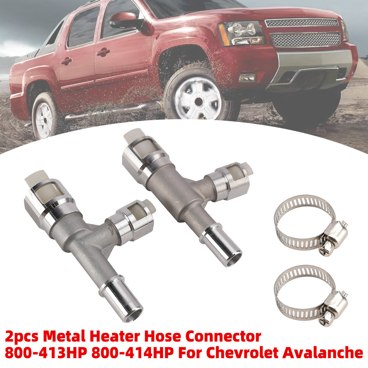 2001-2014 GMC Yukon 2pcs Metal Heater Hose Connector 800-414HP 800-413HP Generic