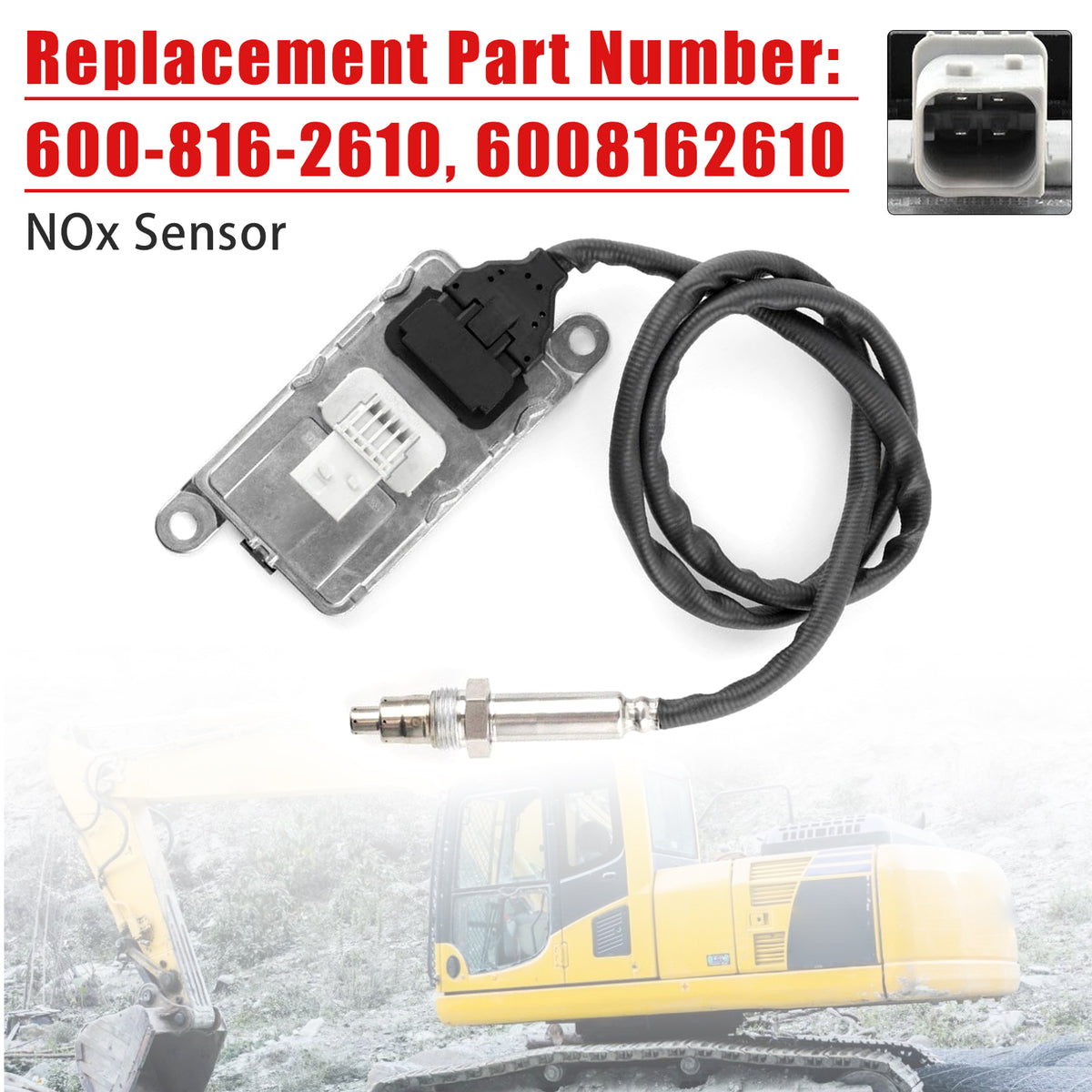 Komatsu PC360LC-11 Nitrogen Oxide NOX Sensor 6008162610 600-816-2610 Generic