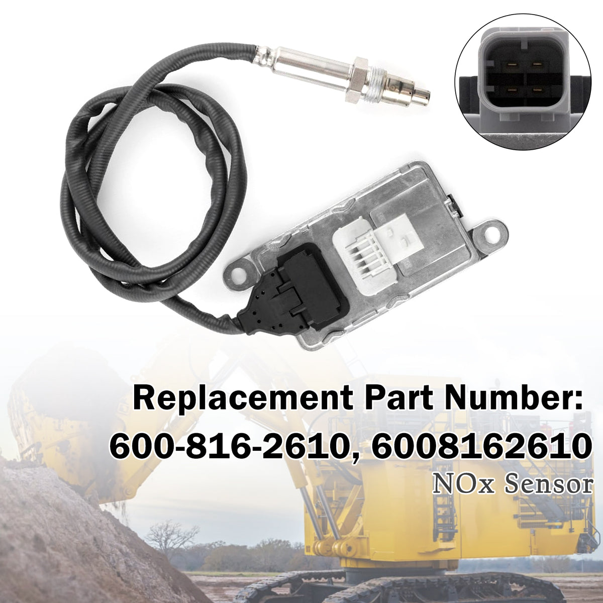 Komatsu PC360LC-11 Nitrogen Oxide NOX Sensor 6008162610 600-816-2610 Generic