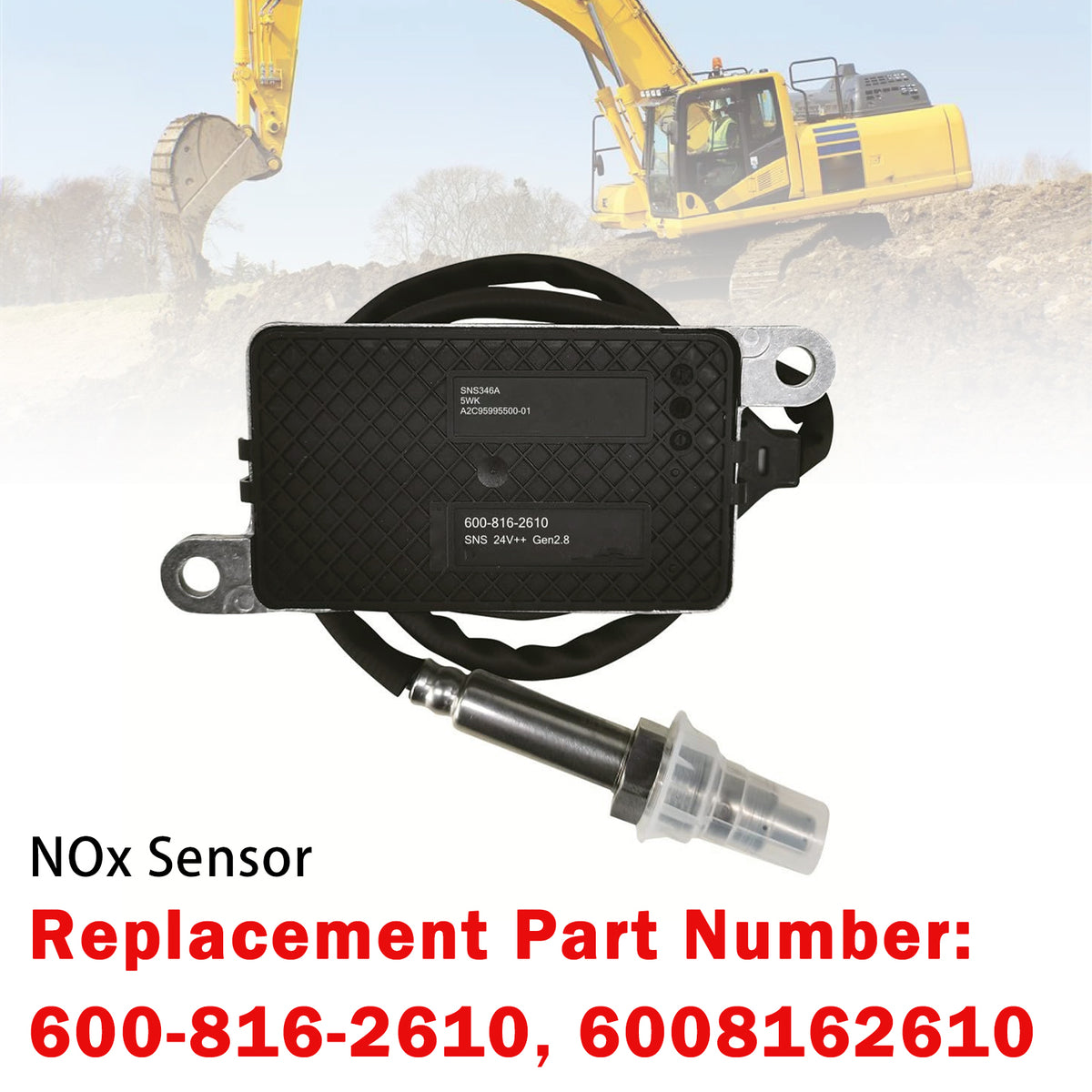 Komatsu PC360LC-11 Nitrogen Oxide NOX Sensor 6008162610 600-816-2610 Generic