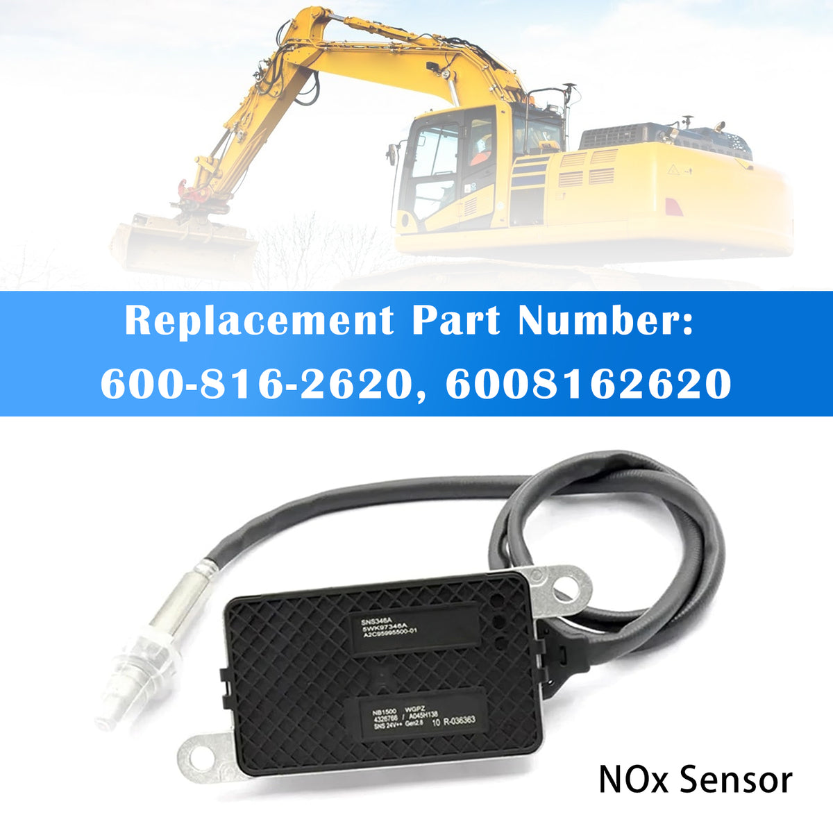 Komatsu Motor Grader GD655-6 NOX Sensor 4326768 600-816-2620 Generic