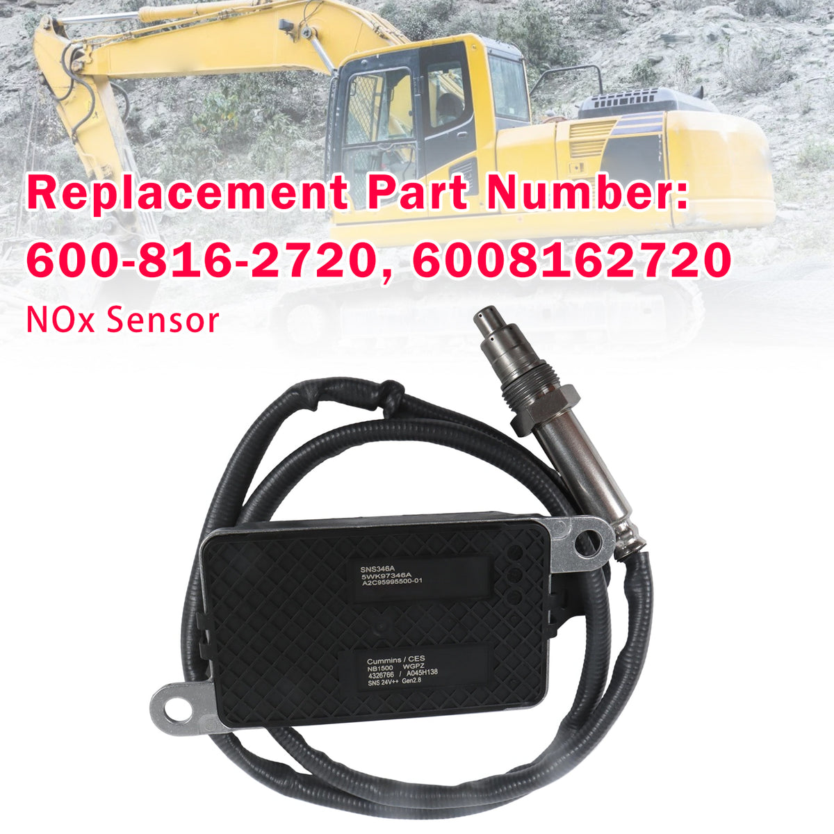Komatsu Motor Graders GD655-6 Nitrogen Oxide NOX Sensor 4326766 600-816-2720 Generic