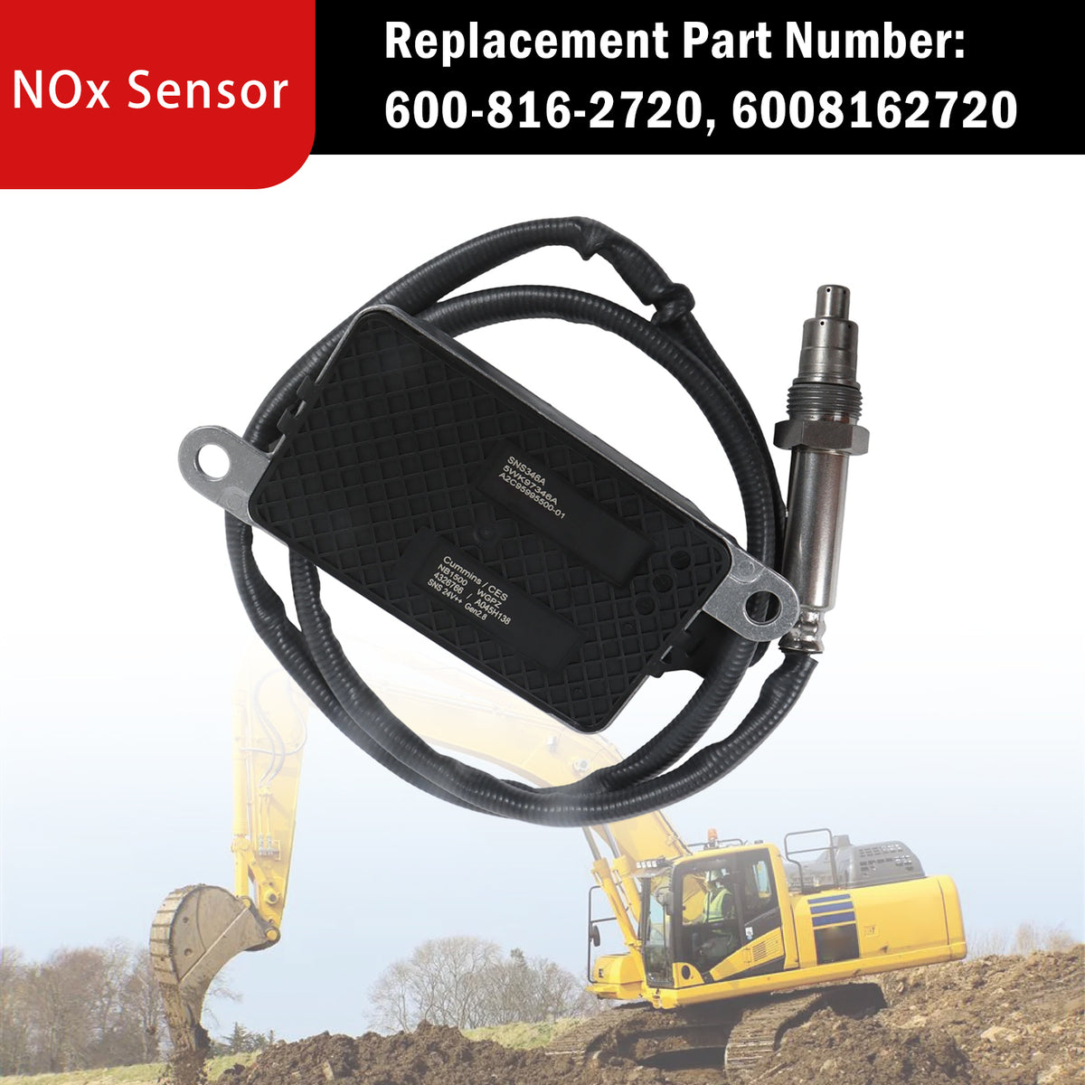 Komatsu Excavators PC700-11 Nitrogen Oxide NOX Sensor 4326766 600-816-2720 Generic
