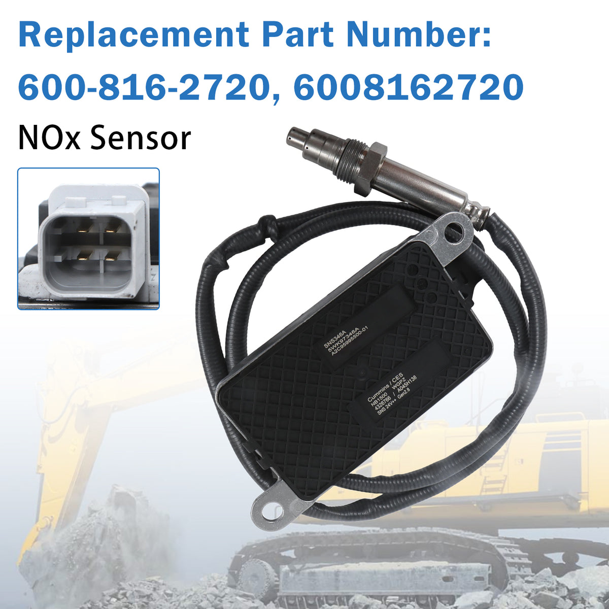 Komatsu Motor Graders GD655-6 Nitrogen Oxide NOX Sensor 4326766 600-816-2720 Generic
