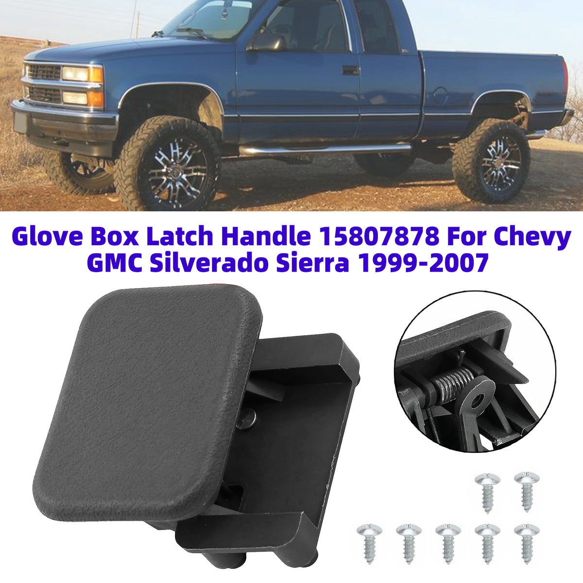 1999-2007 GMC Sierra 1500 2500 3500 Glove Box Latch Handle 15807878 15807880 Generic